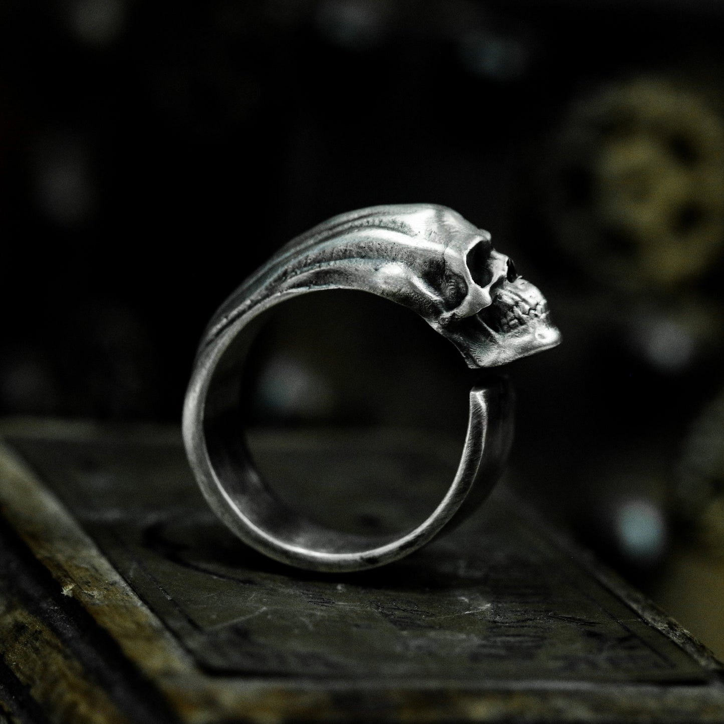 Skull Band Ring ¨C 925 Silver Handmade