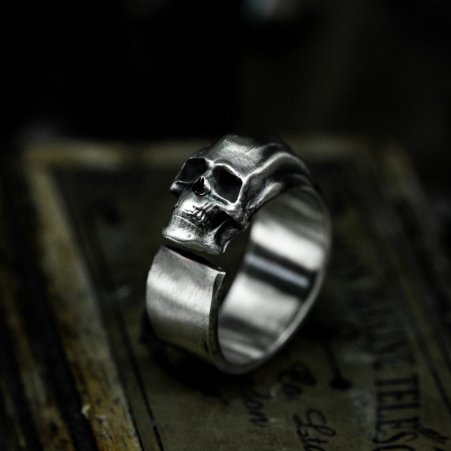 Skull Band Ring ¨C 925 Silver Handmade