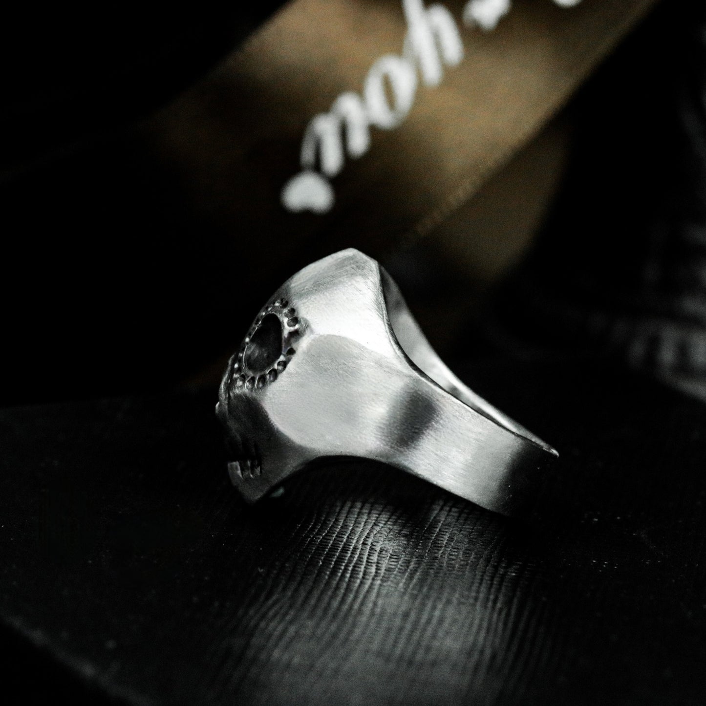 Stitched Clown Skull Ring - 925 Silver Handmade