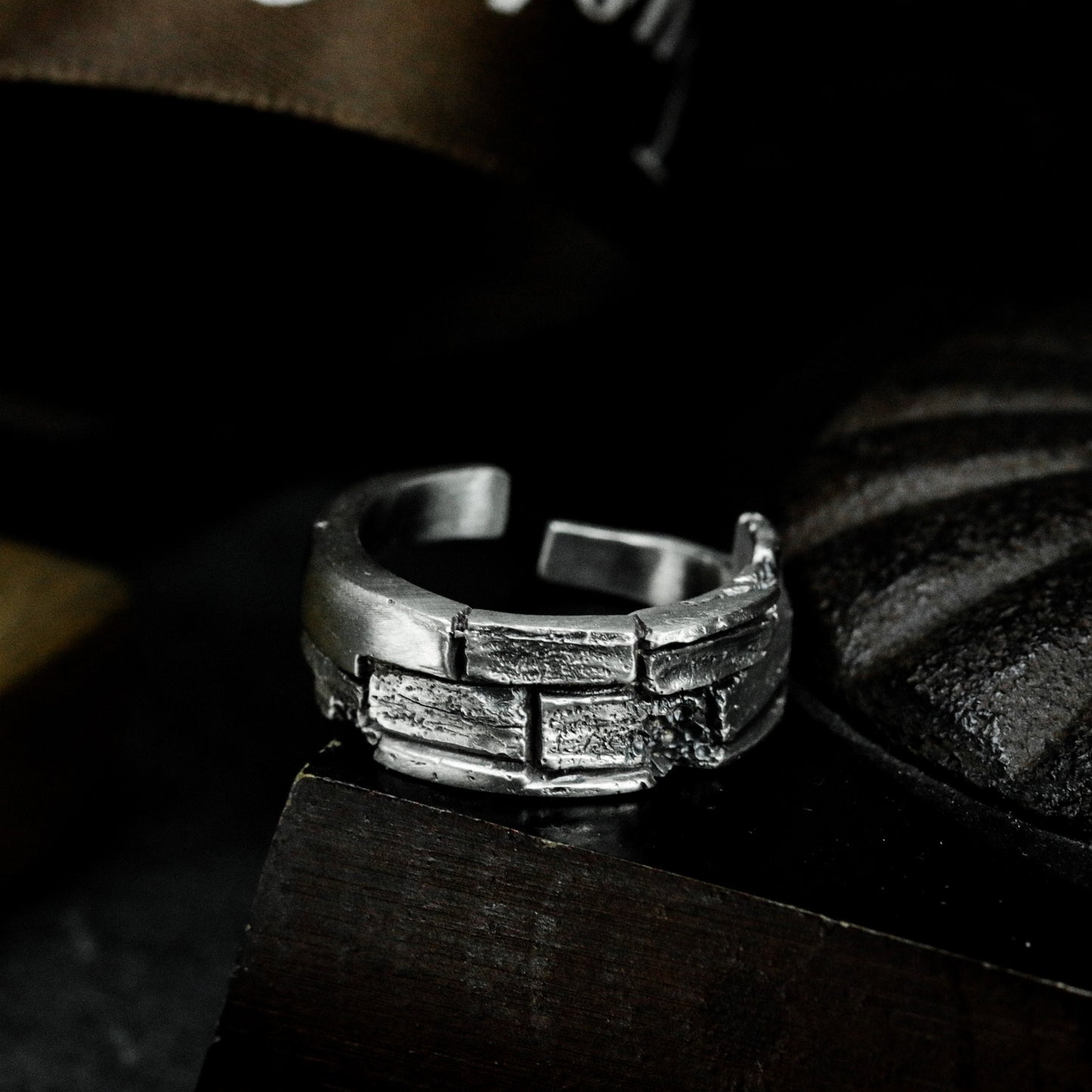 Broken Brick Wall Ring - 925 Silver Handmade