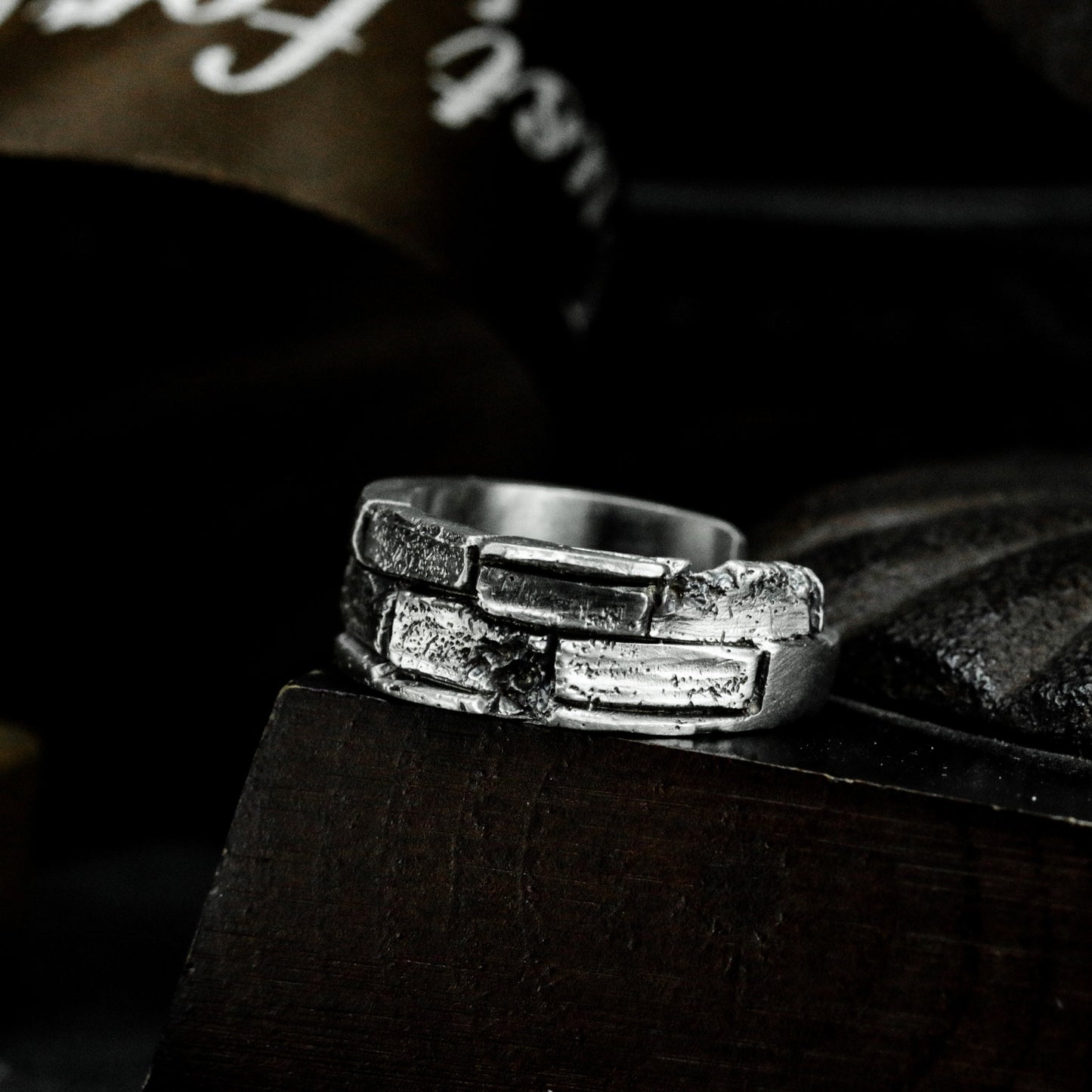 Broken Brick Wall Ring - 925 Silver Handmade