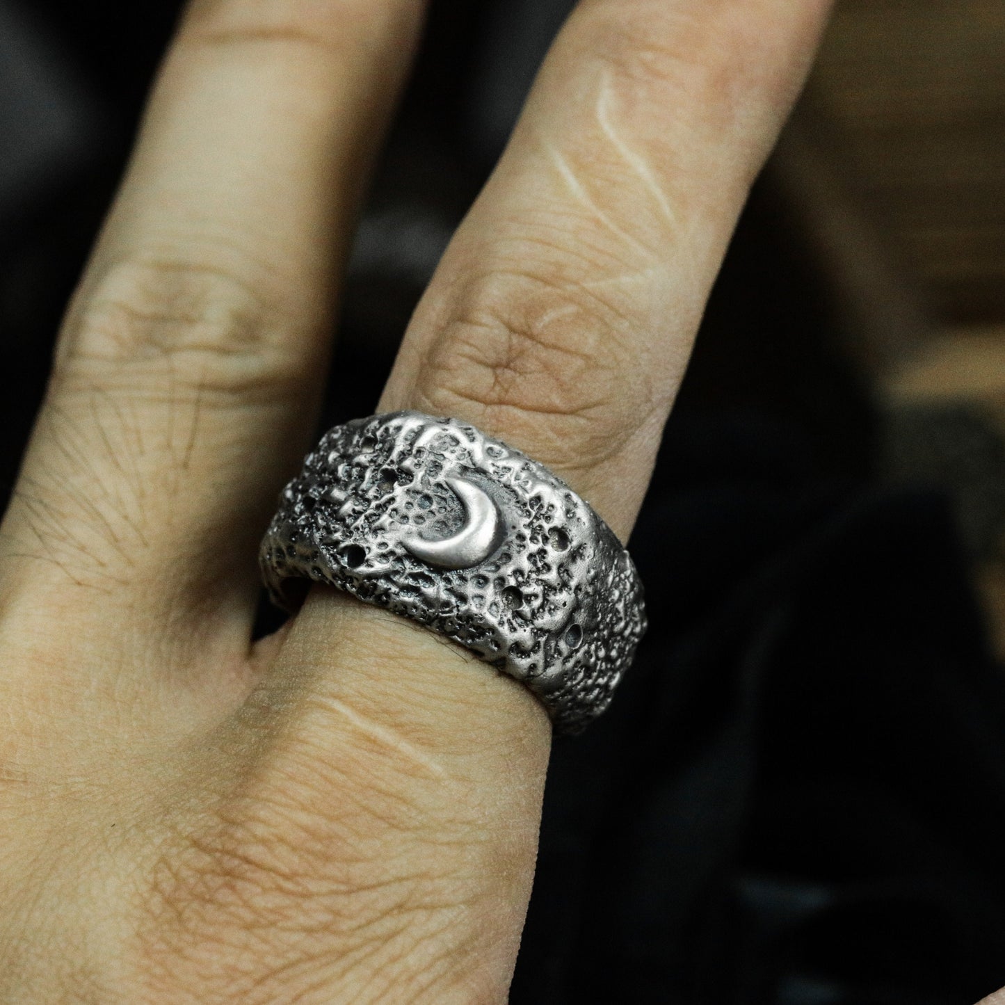 Sun Moon Star Couple Ring - 925 Silver Handmade
