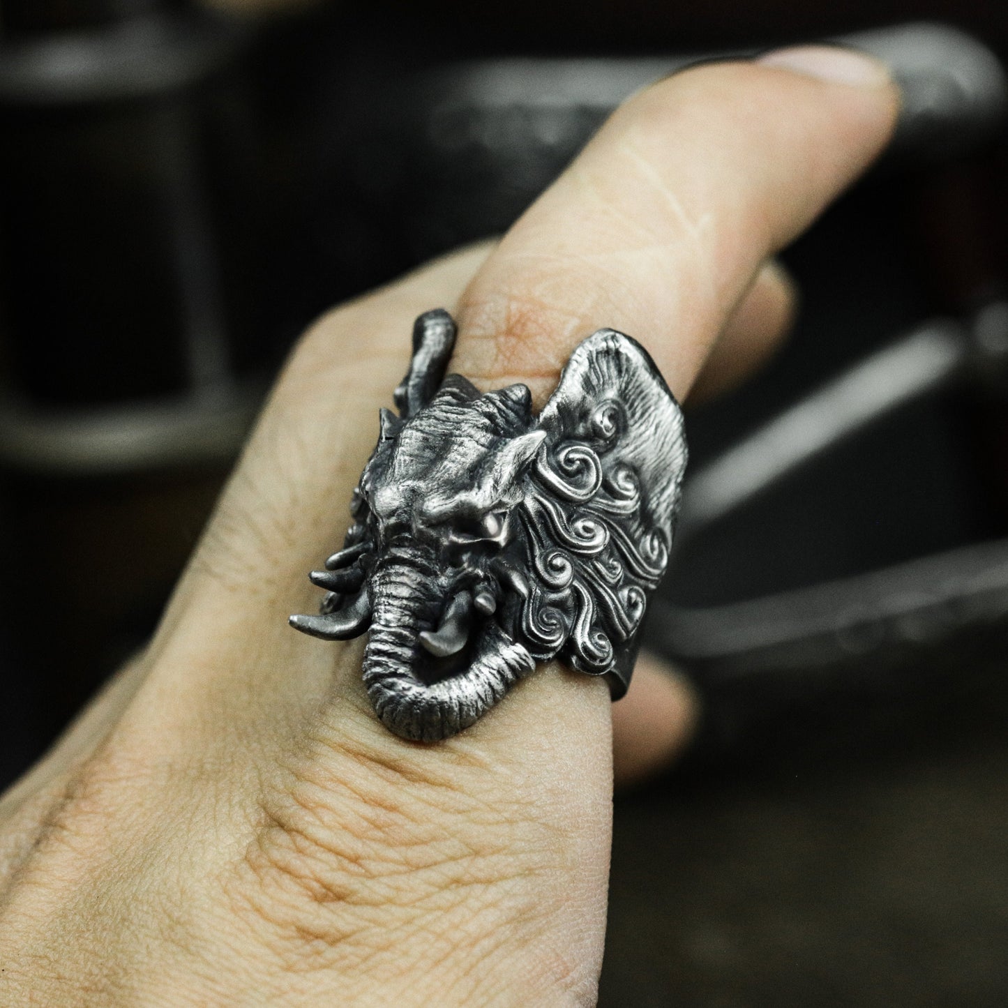 Elephant Demon Ring ¨C 925 Silver Handmade