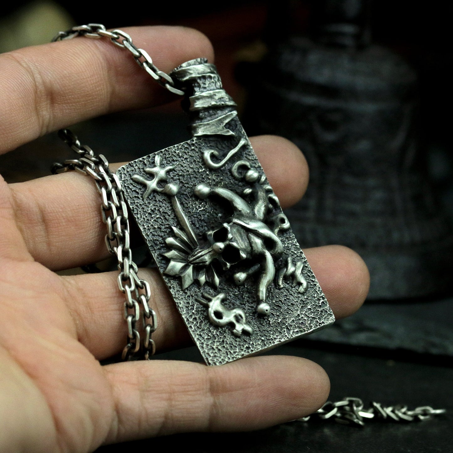Playing Cards Pendant ¨C 925 Silver Handmade