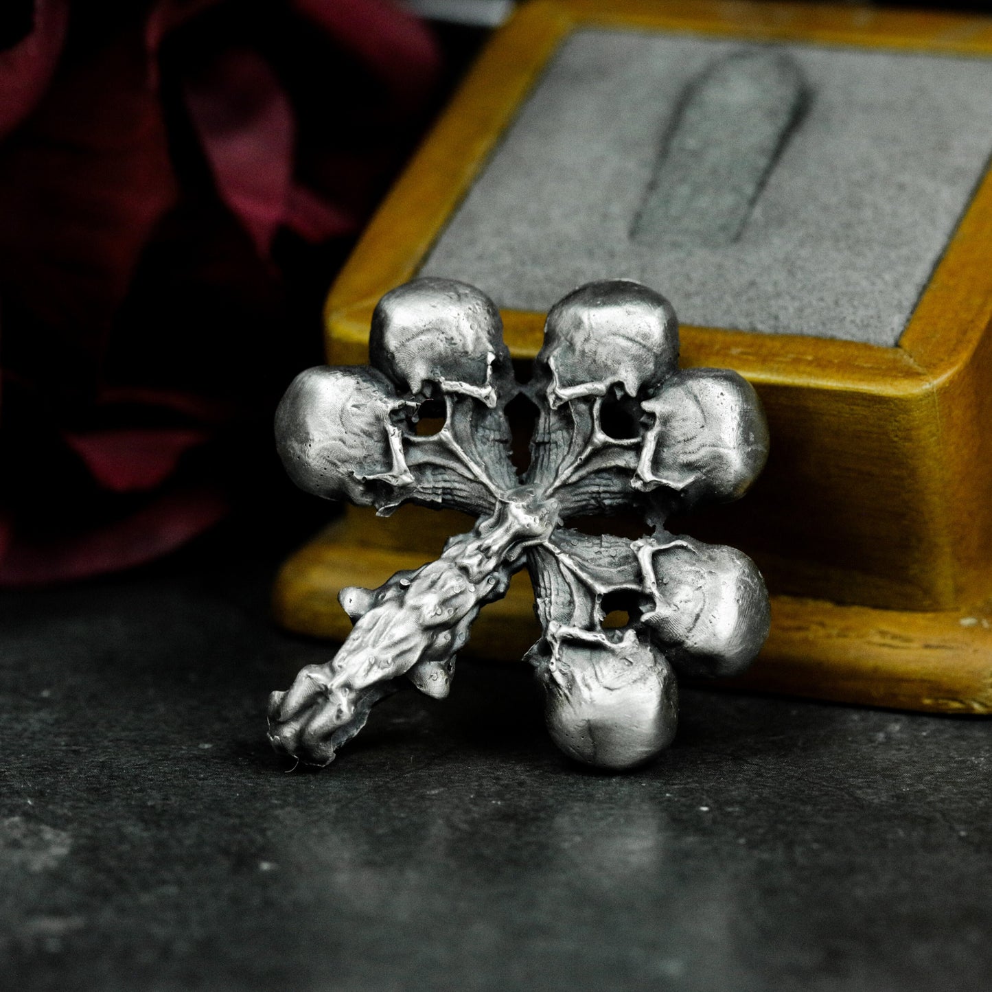 Skull Cross Pendant ¨C 925 Sterling Silver Handmade