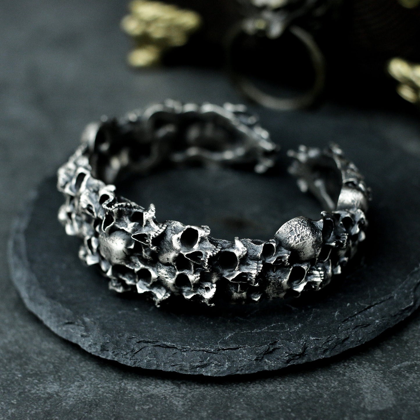 Thousand Faces Skull Bracelet - 925 Silver Handmade