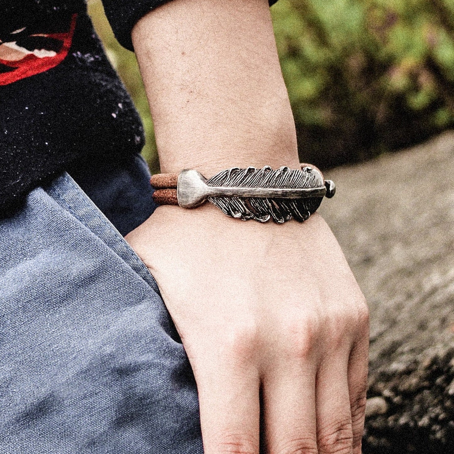 Feather Wrap Bracelet ¨C 925 Silver Handmade