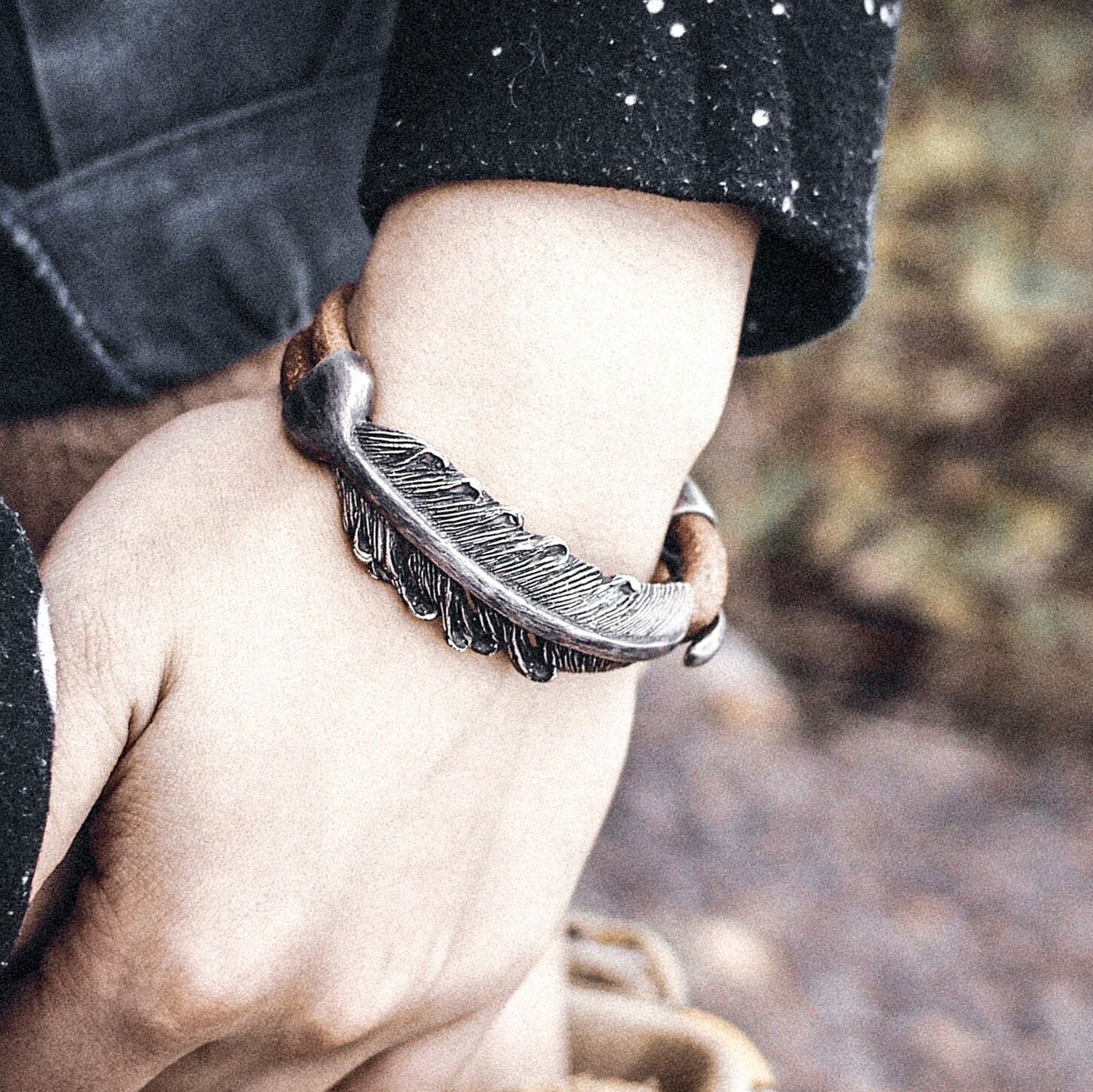 Feather Wrap Bracelet ¨C 925 Silver Handmade