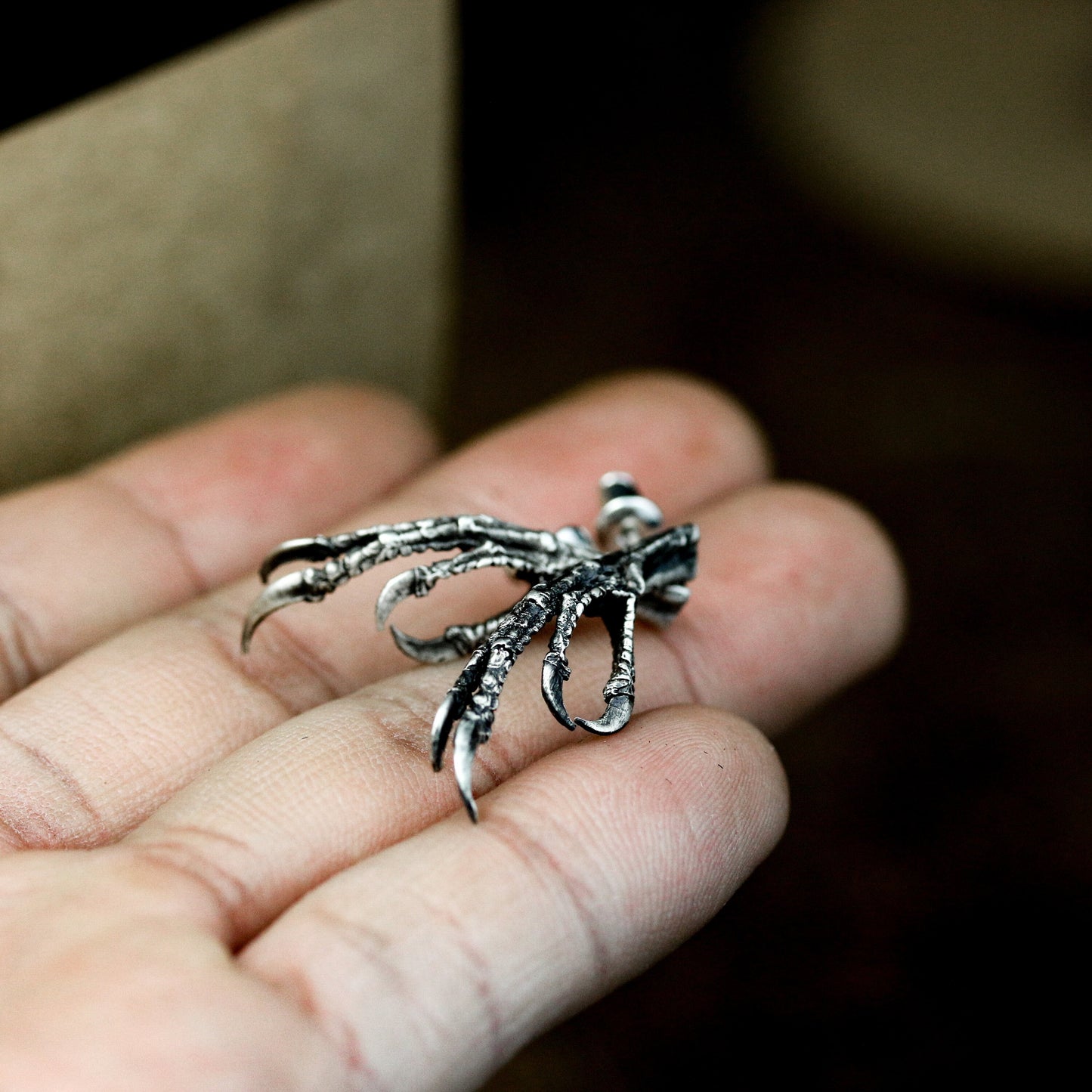 Raptor Claw Earrings ¨C 925 Sterling Silver Handmade