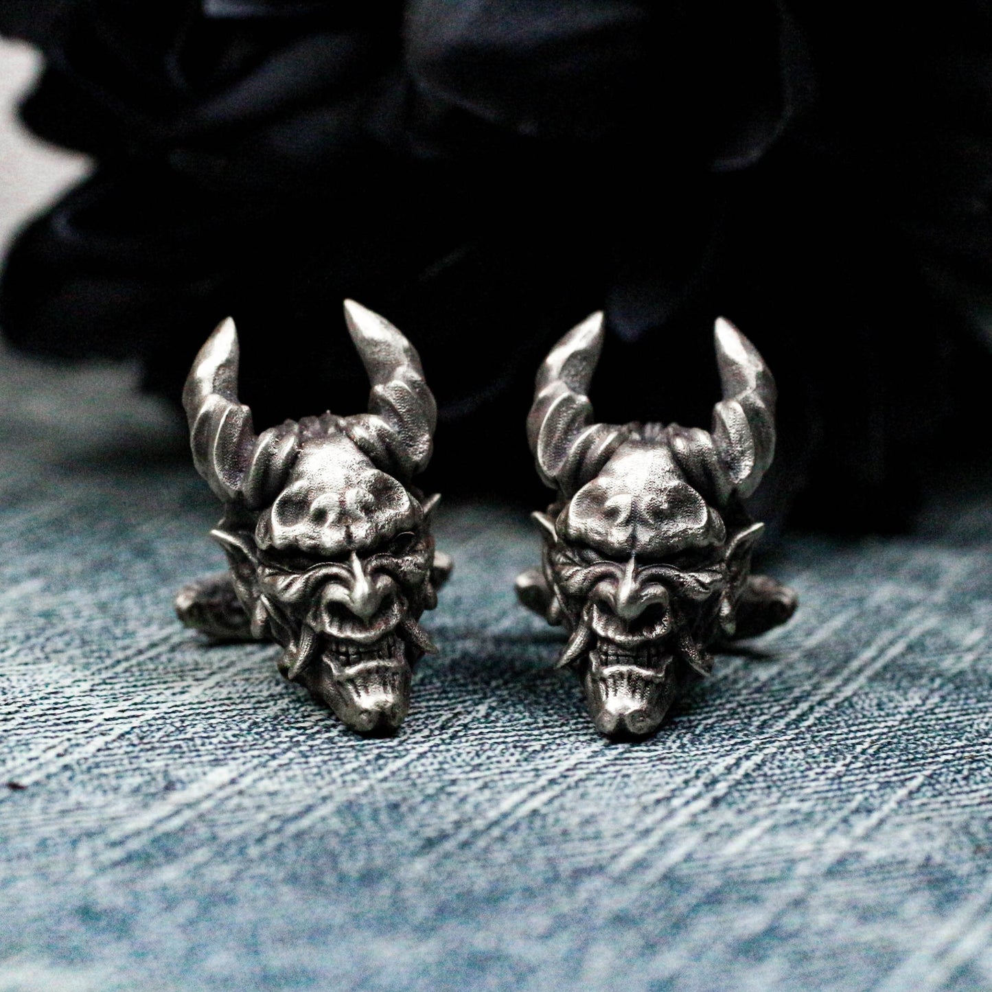 Ugly Devil Cufflinks - 925 Silver Handmade