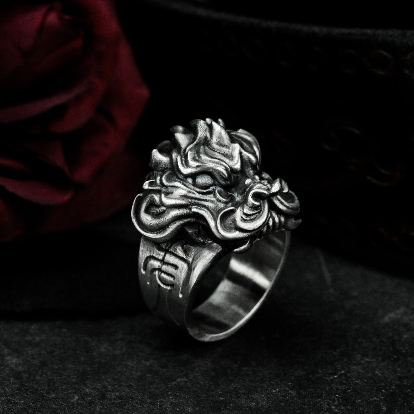 Kirin Beast Ring ¨C Handmade 925 Silver Chinese Guardian Unicorn Band