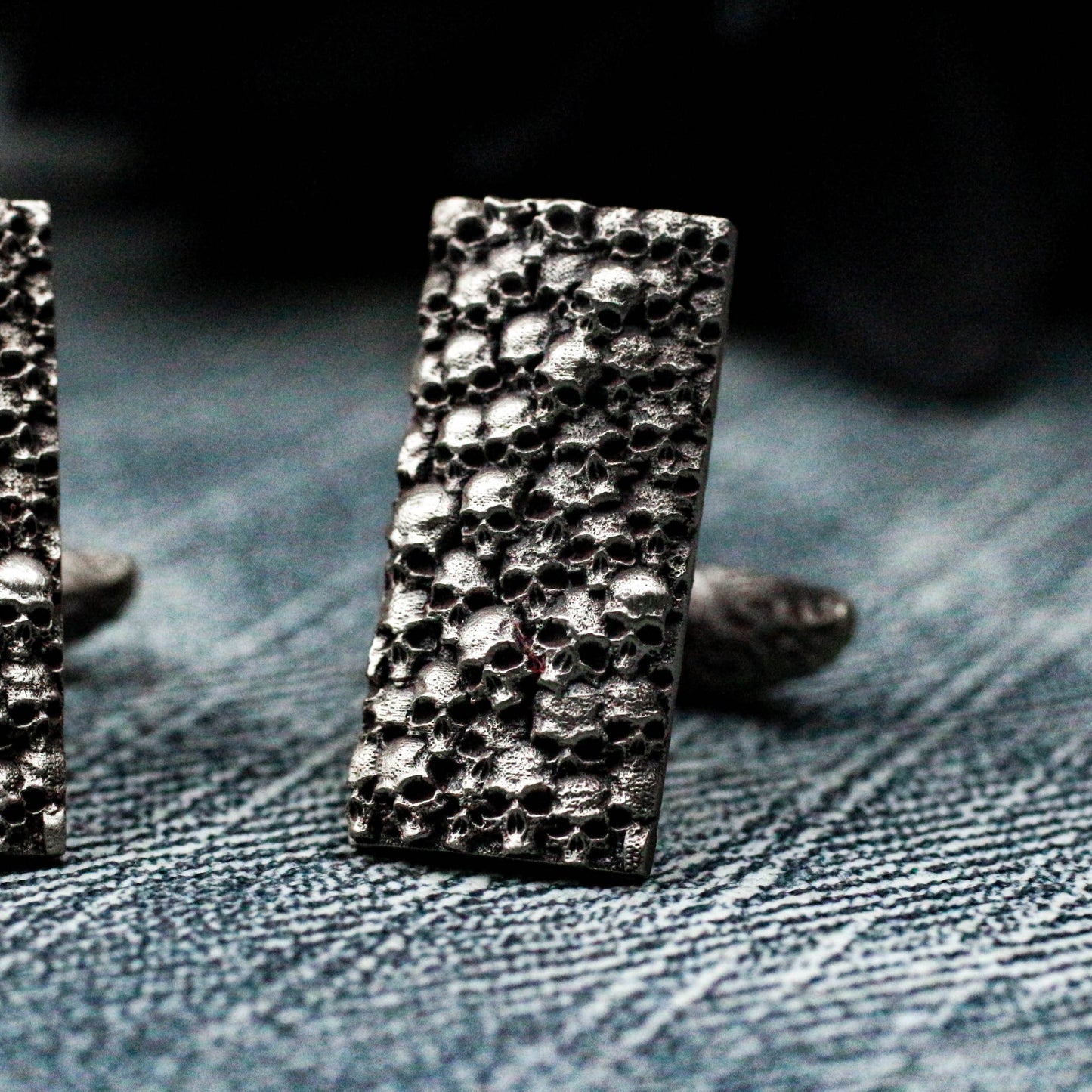 Small Skull Bone Cufflinks - 925 Sterling Silver Handmade