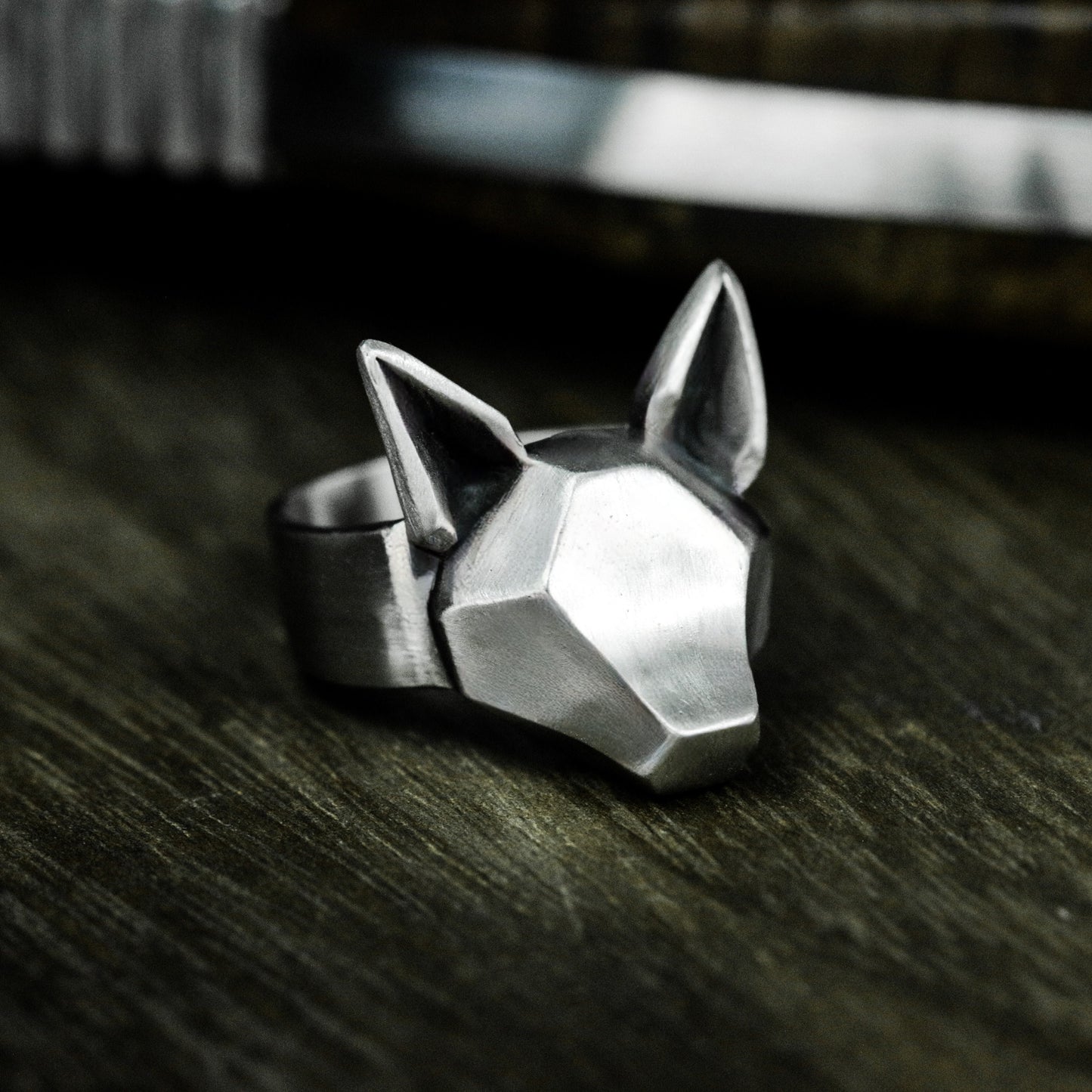 Geometric Fox Ring - 925 Silver Handmade