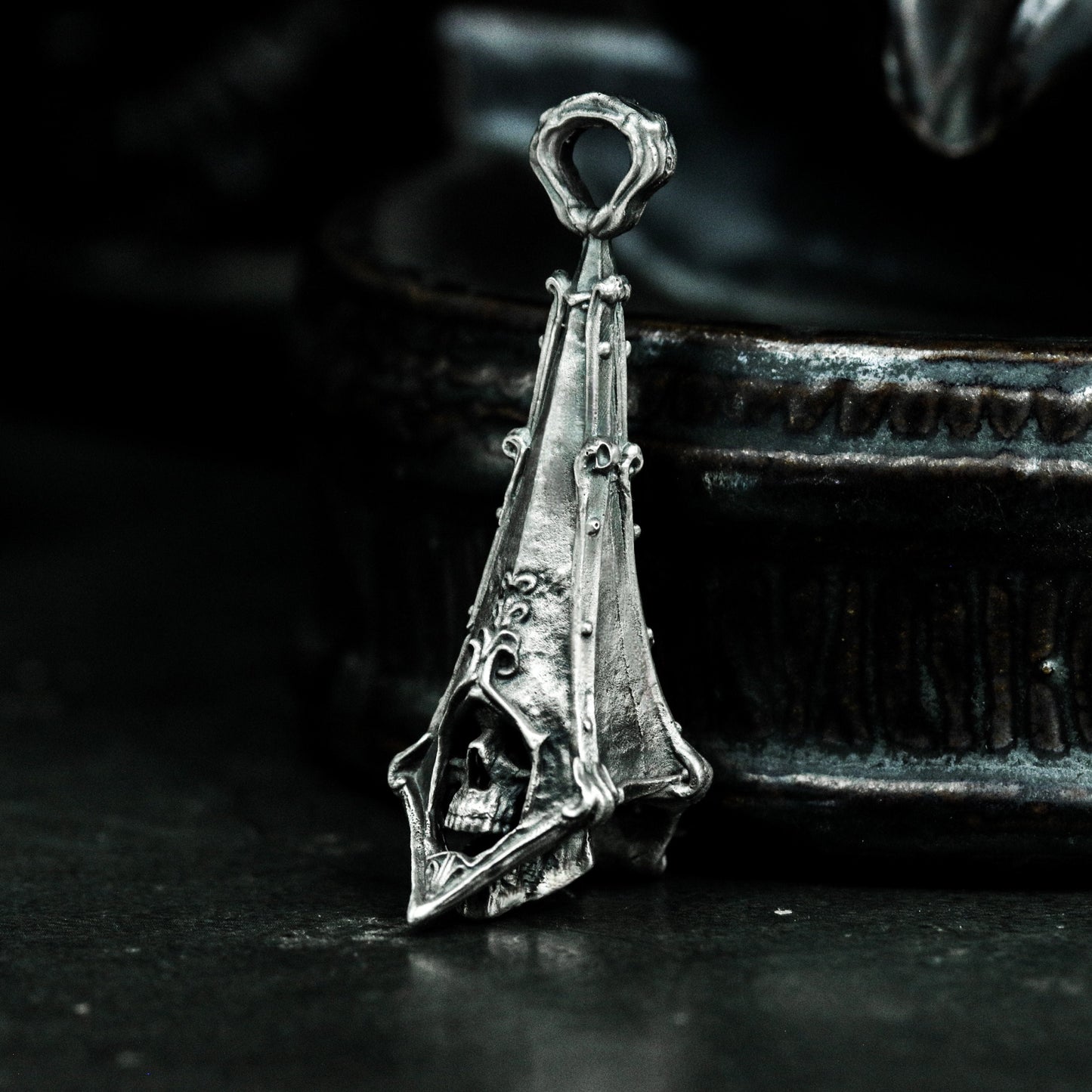 Eiffel Skull Pendant ¨C Handmade 925 Silver Paris Gothic Necklace