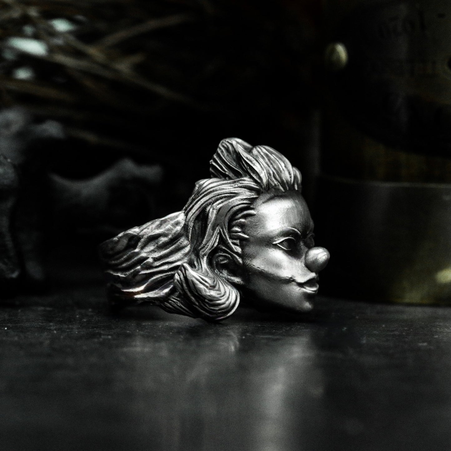 Joker Girl Ring ¨C Handmade 925 Silver Clown Band