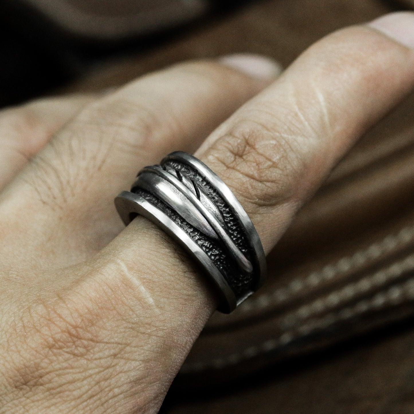 Takahashi Feather Ring - 925 Silver Handmade