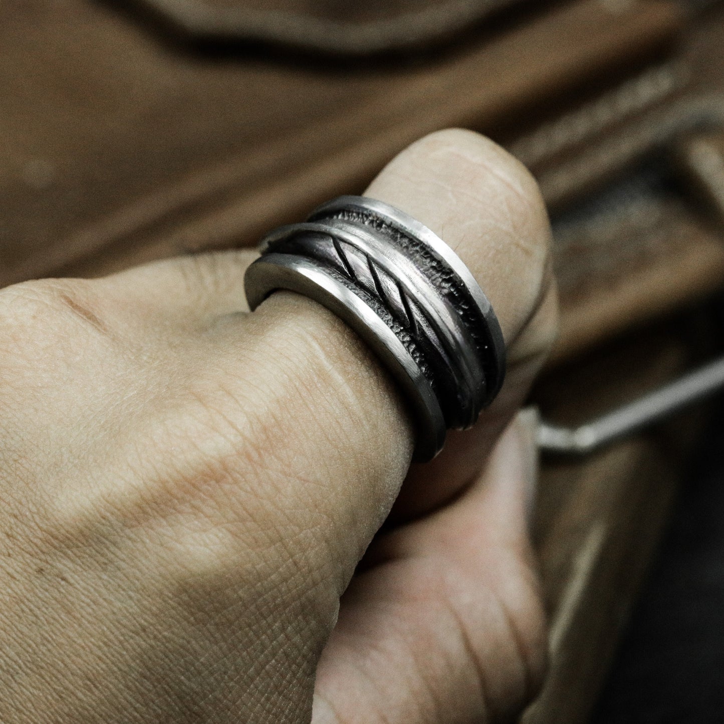 Takahashi Feather Ring - 925 Silver Handmade
