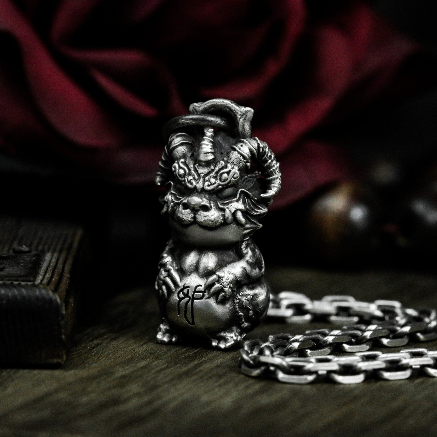 Jealousy Beast Pendant - Seven Deadly Sins Series - Handmade 925 Silver Mythical Monster Necklace