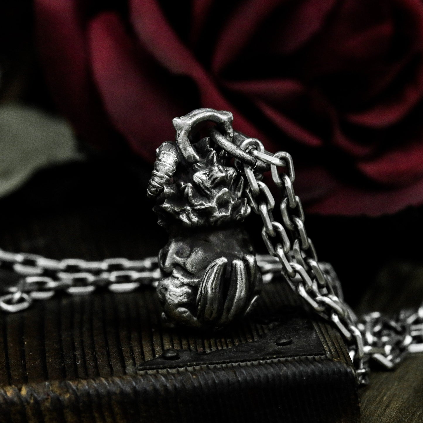 Jealousy Beast Pendant - Seven Deadly Sins Series - Handmade 925 Silver Mythical Monster Necklace