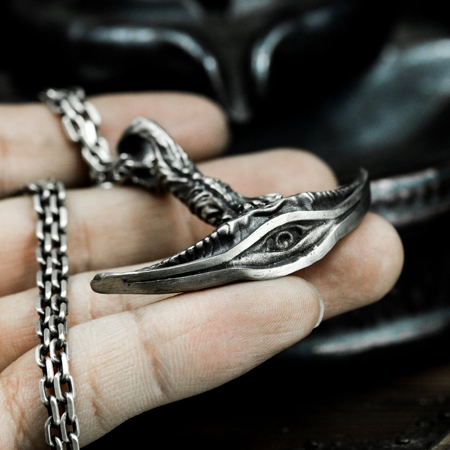 Bone Scythe Pendant ¨C 925 Silver Handmade