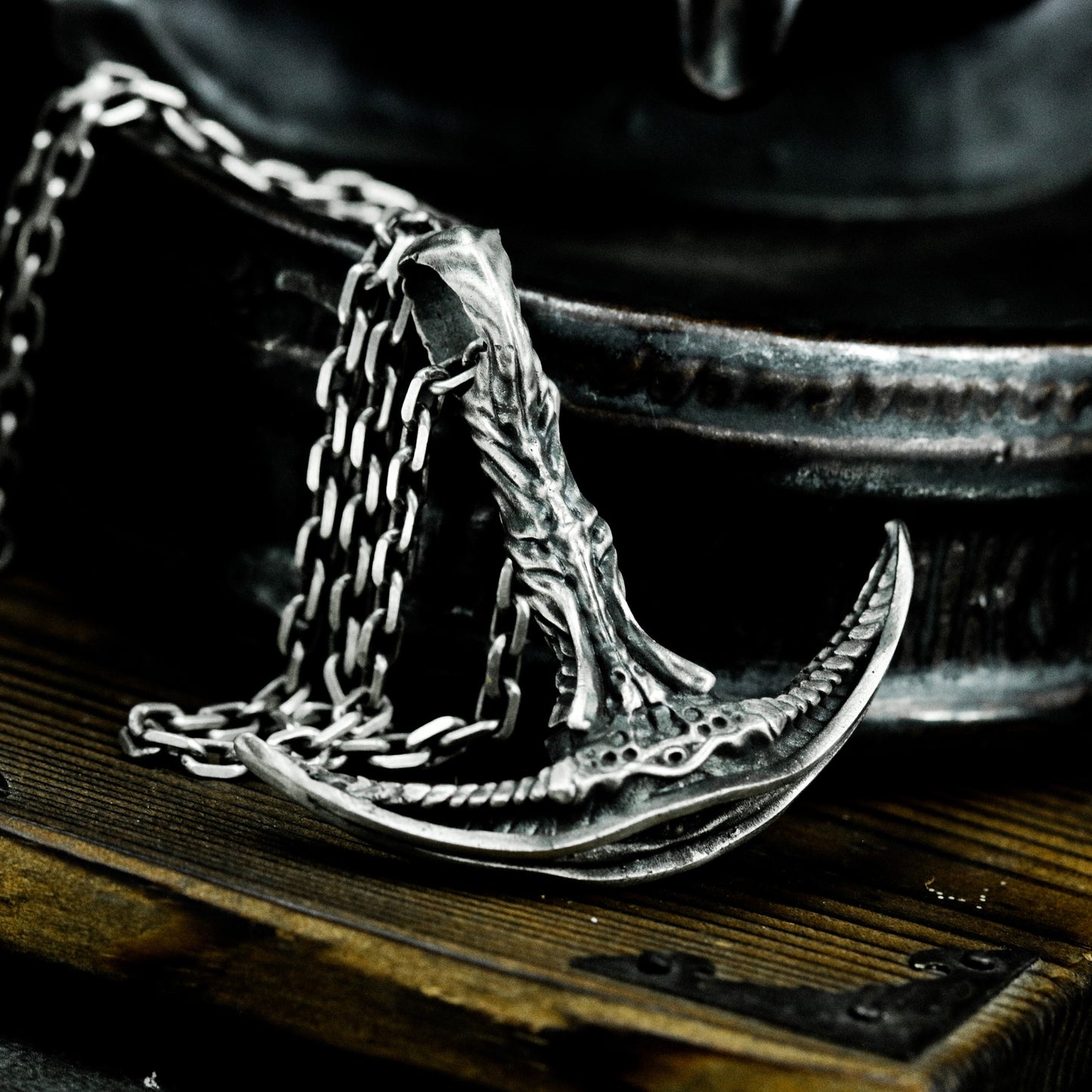 Bone Scythe Pendant ¨C 925 Silver Handmade