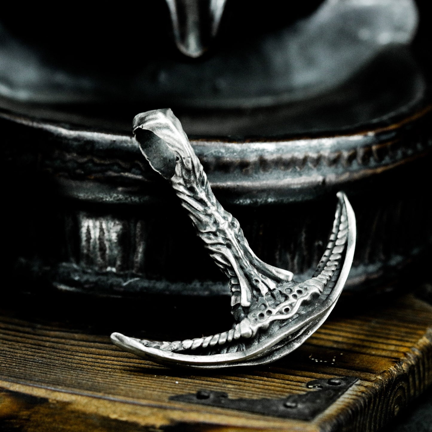 Bone Scythe Pendant ¨C 925 Silver Handmade