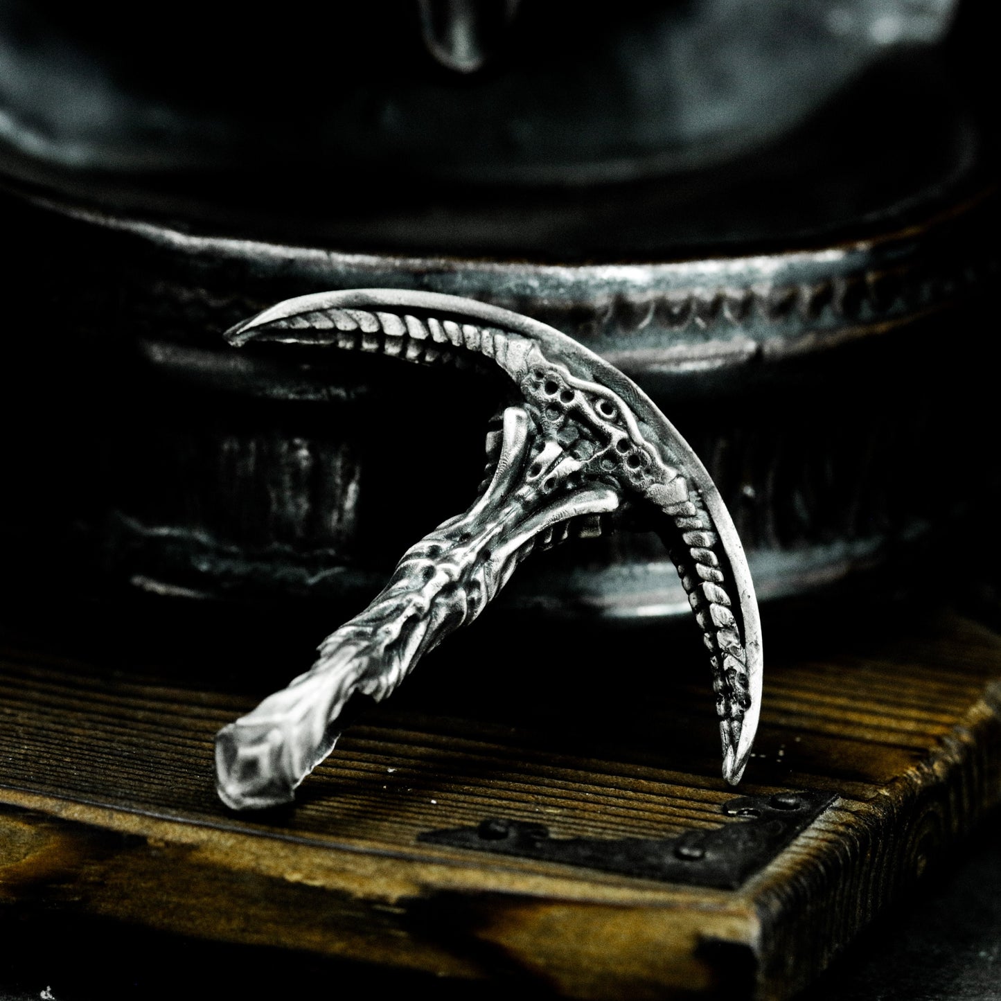 Bone Scythe Pendant ¨C 925 Silver Handmade