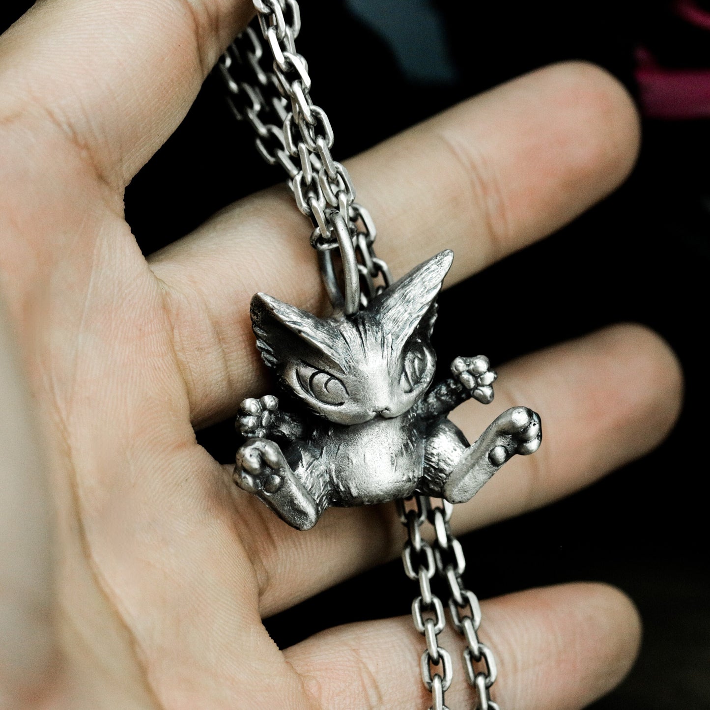 Fox Spirit Pendant - 925 Silver Handmade Forest Guardian