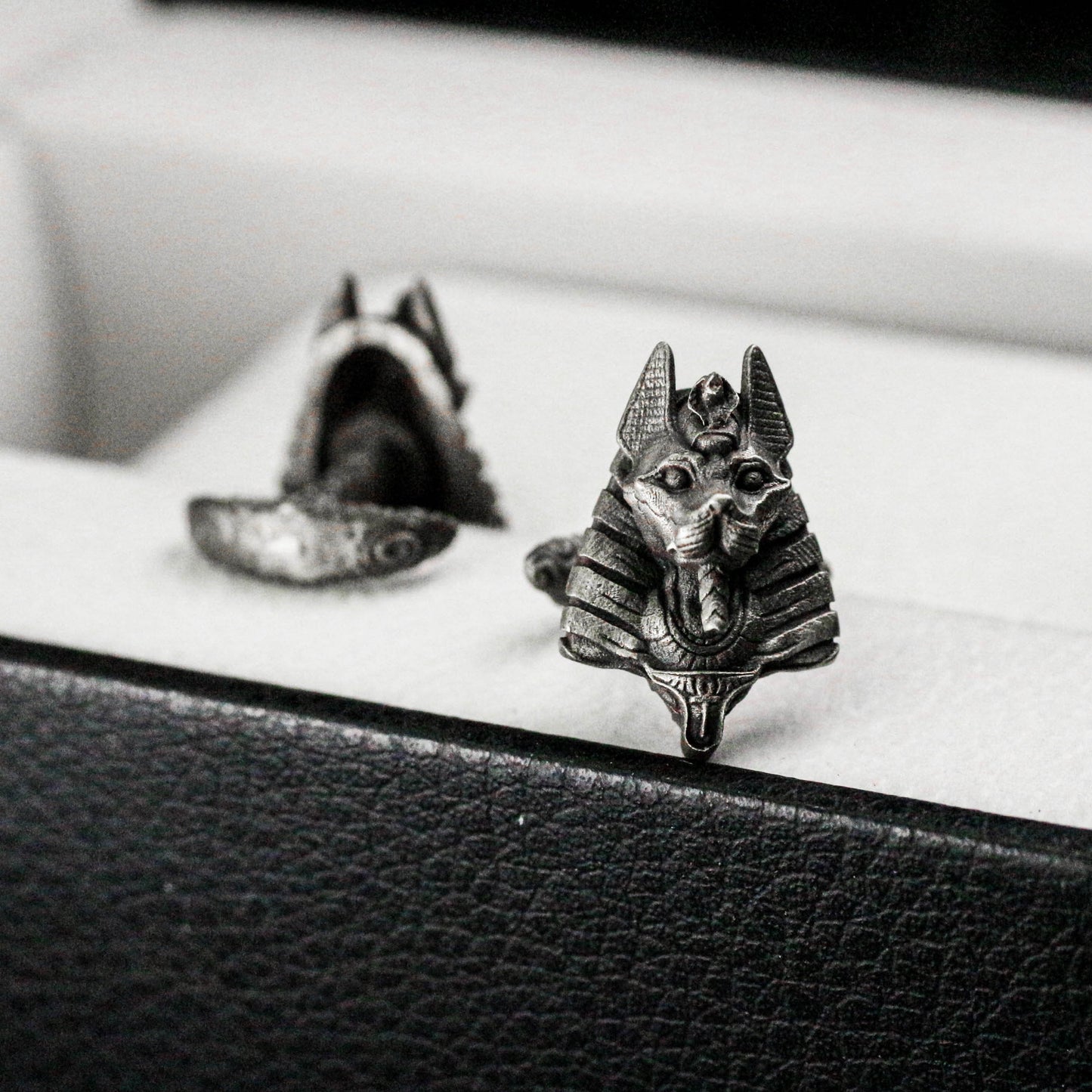 Pharaoh Anubis Cufflinks - 925 Sterling Silver Handmade