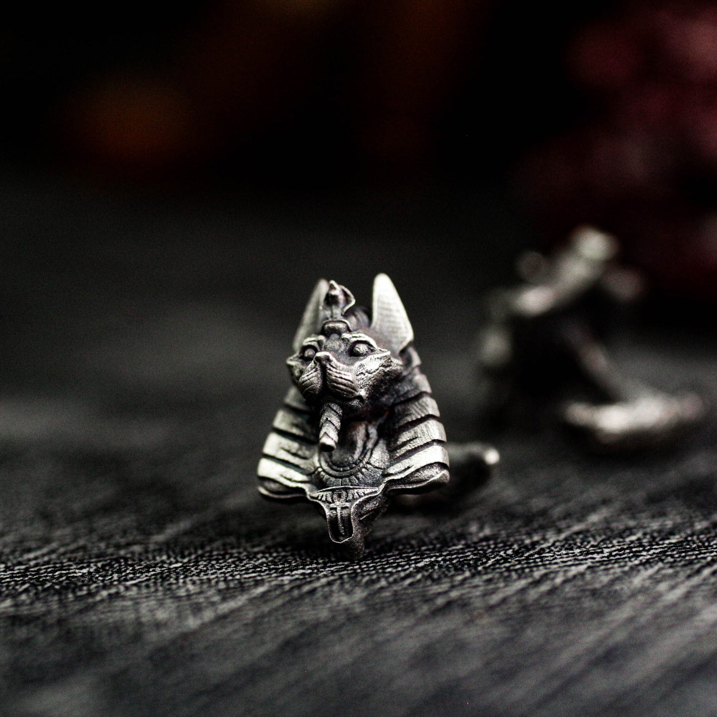 Pharaoh Anubis Cufflinks - 925 Sterling Silver Handmade