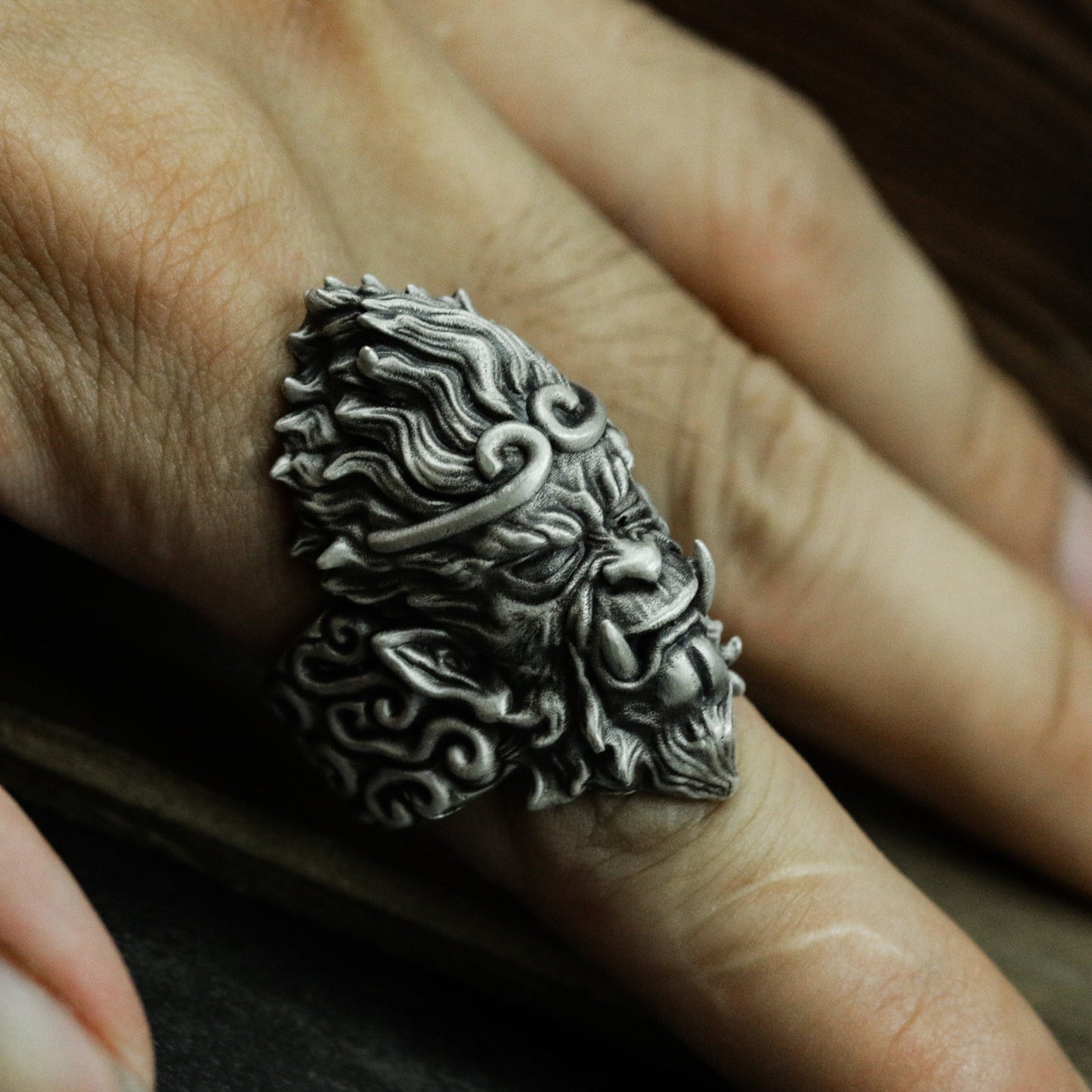 Dark Wukong Ring - 925 Silver Handmade Mythic Monkey King