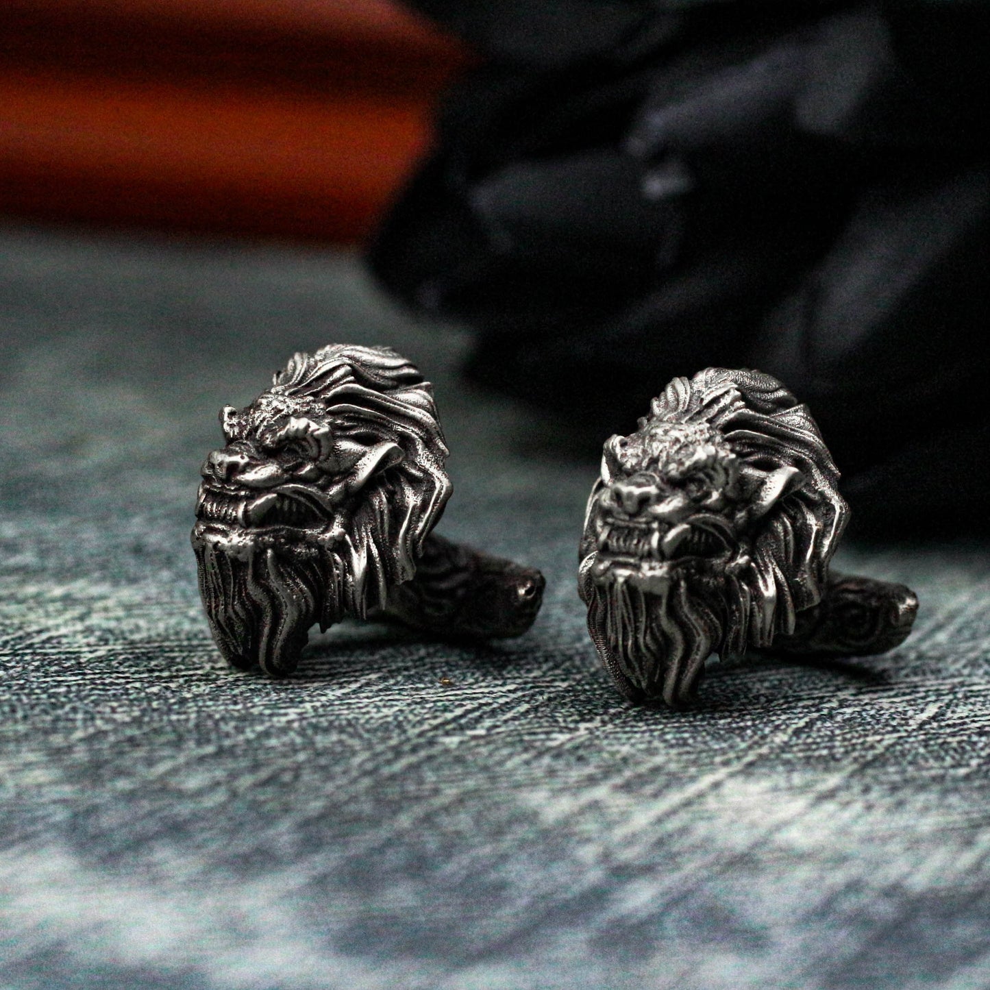 Roaring Lion Cufflinks - 925 Silver Handmade
