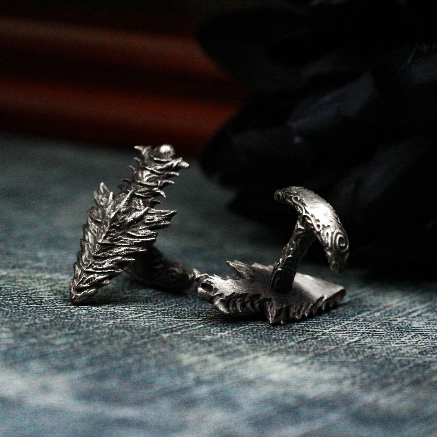 Dragon Spine Arrow Cufflinks - 925 Silver Handmade
