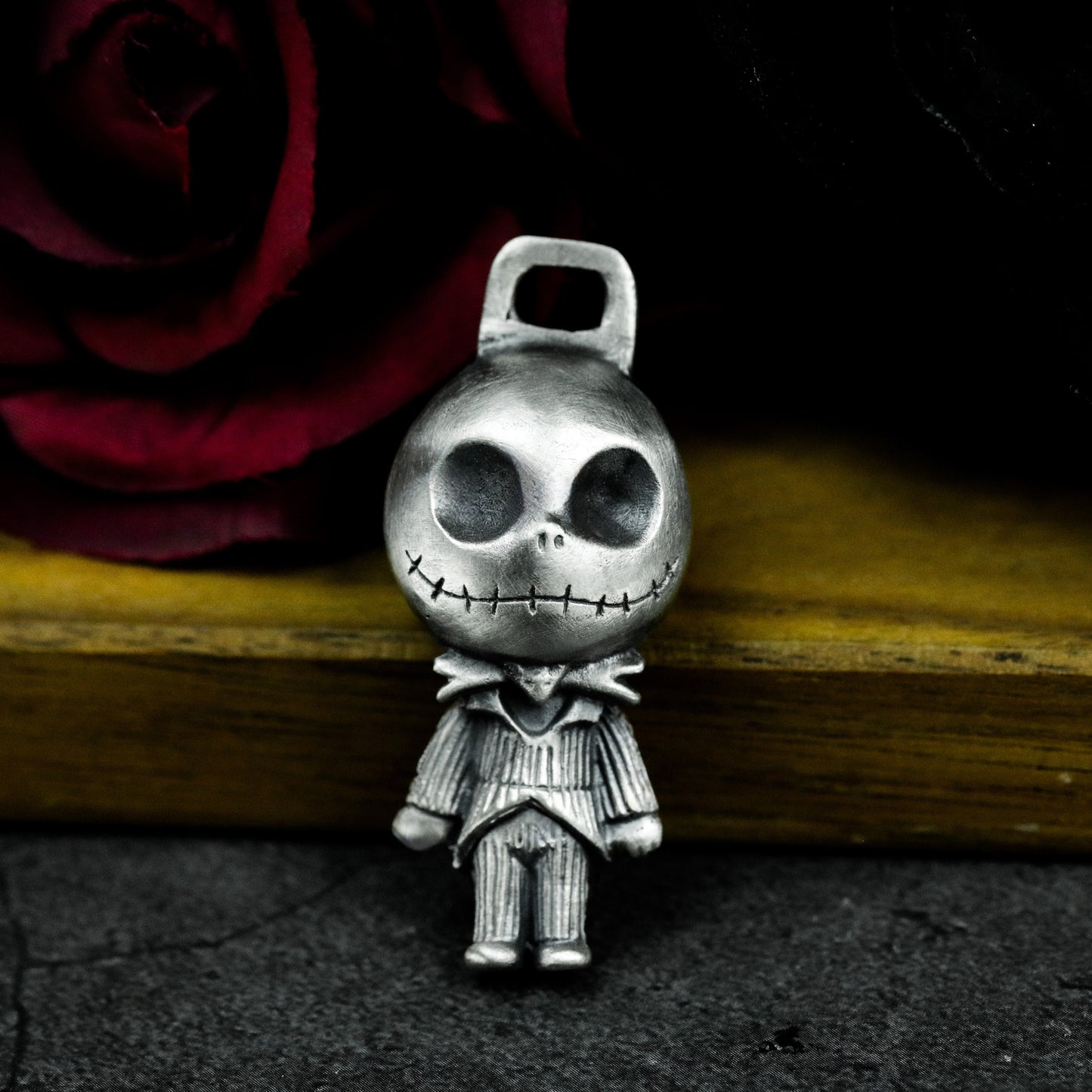 Doll Skull Pendant ¨C Handmade 925 Silver Gothic Toy Necklace