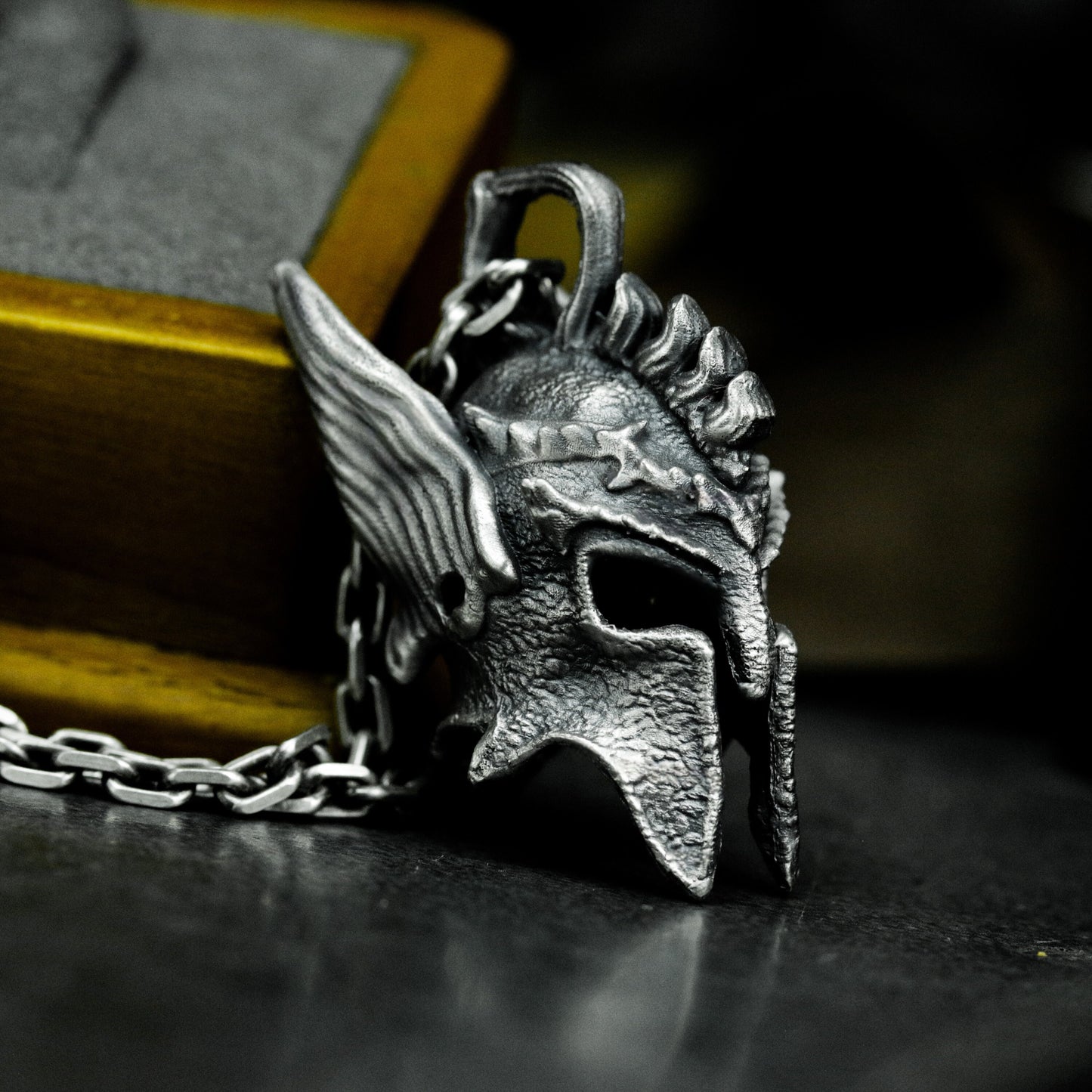 Valkyrie Winged Helmet Pendant - 925 Silver Handmade