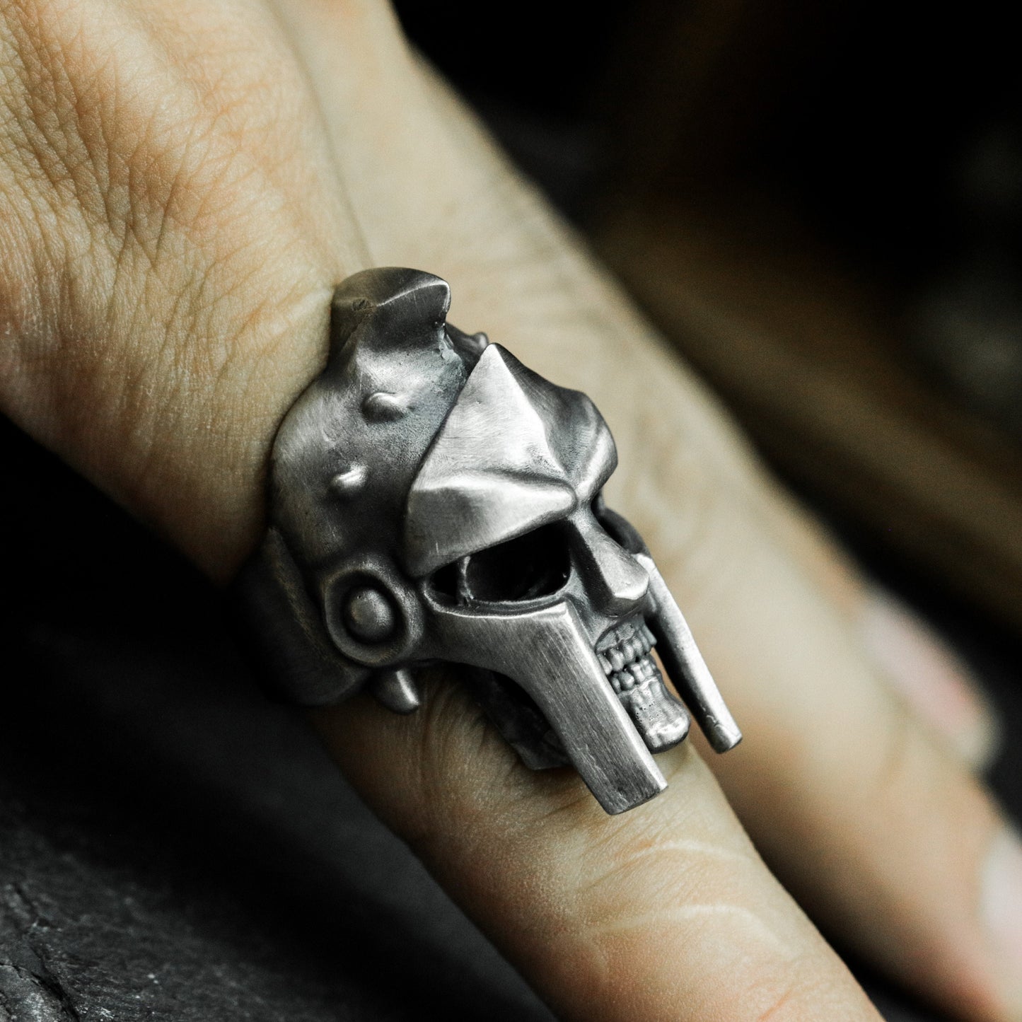 Spartan Skull Ring - 925 Silver Handmade