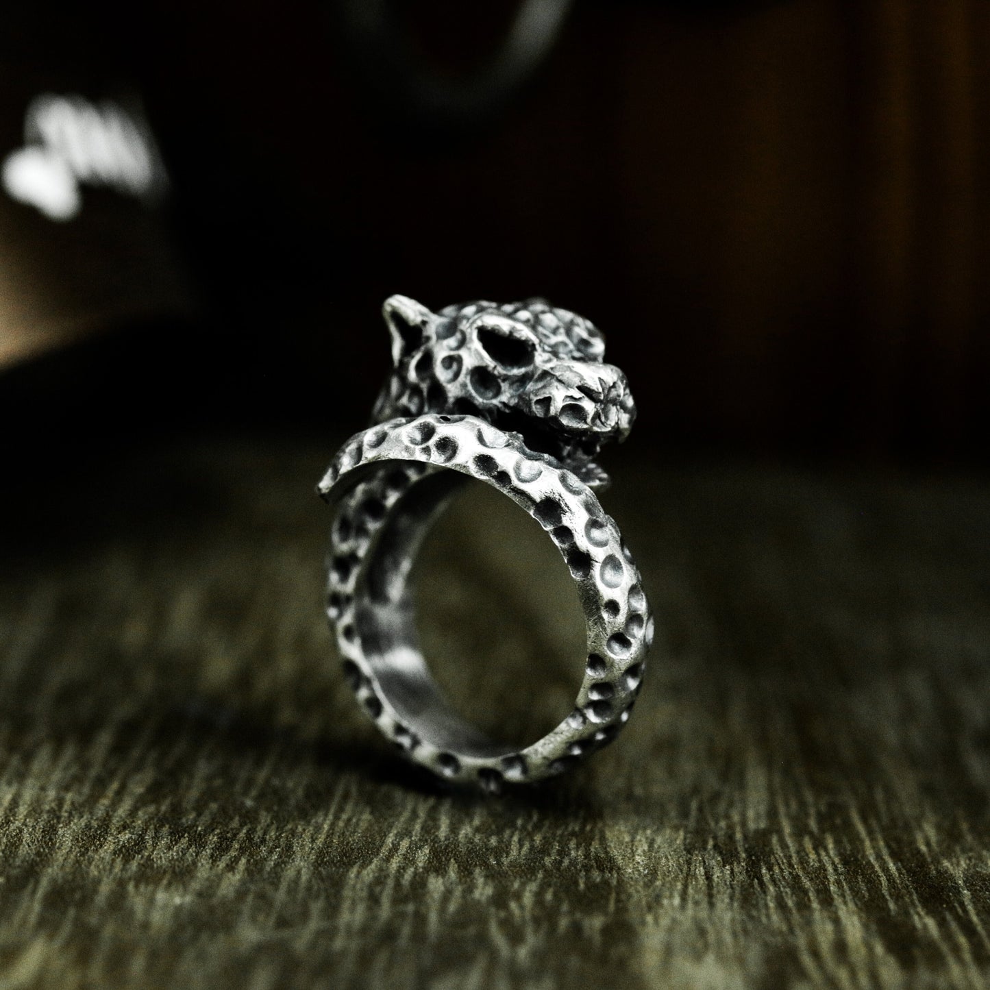 Leopard Wrap Ring ¨C 925 Sterling Silver Handmade