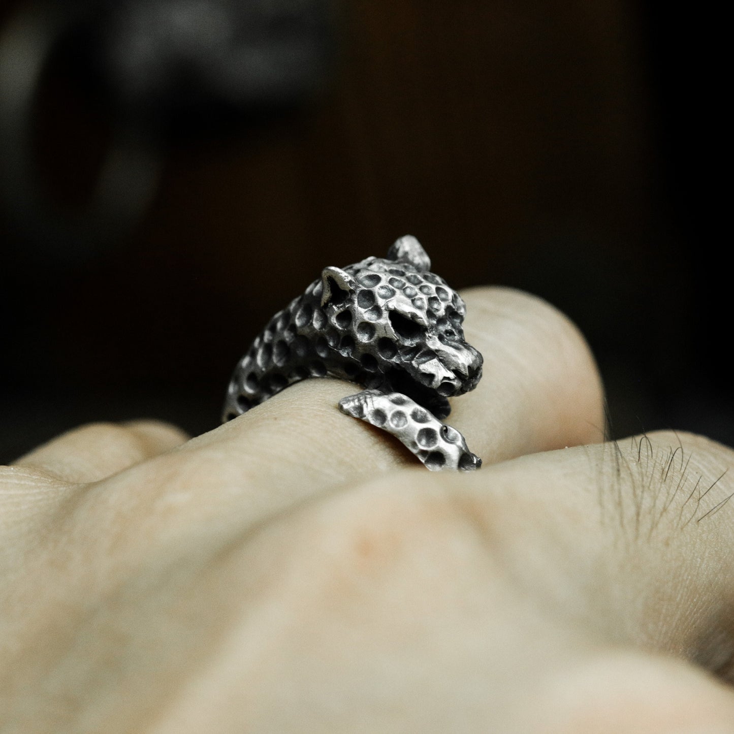 Leopard Wrap Ring ¨C 925 Sterling Silver Handmade