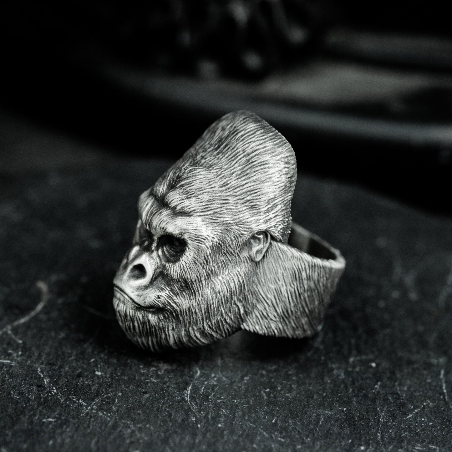Gorilla King Ring - 925 Silver Handmade