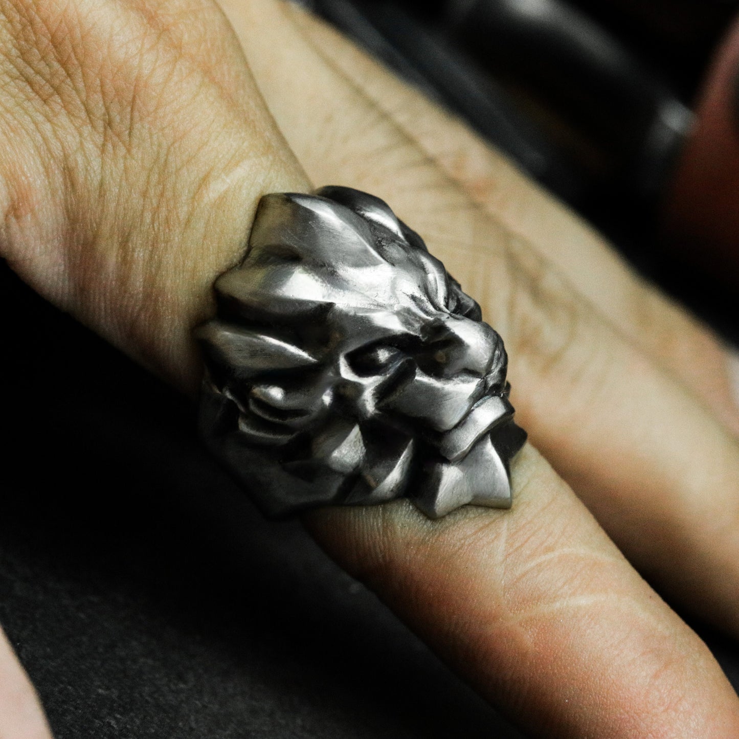Lion Heart Ring ¨C Handmade 925 Silver Tribal King Band