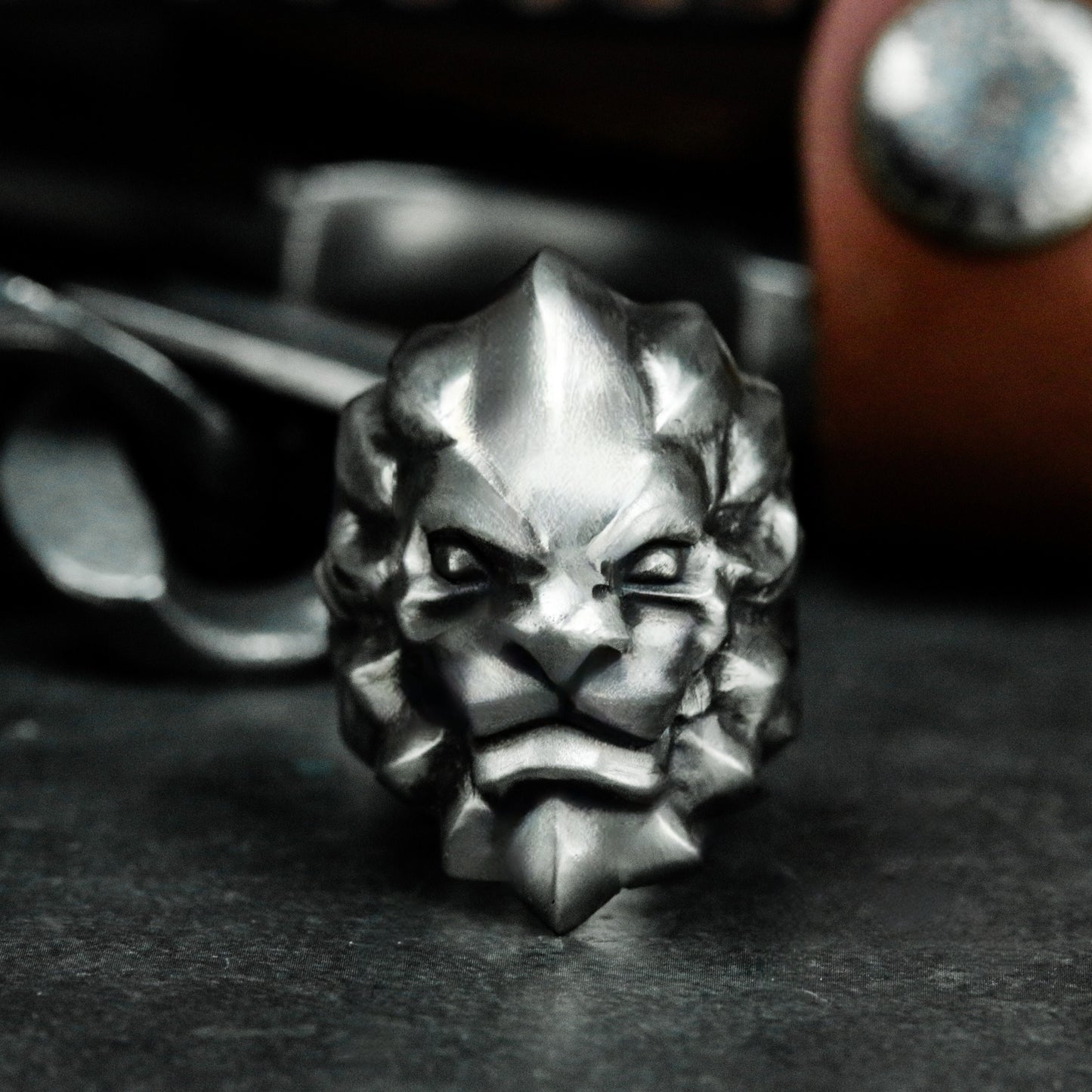 Lion Heart Ring ¨C Handmade 925 Silver Tribal King Band