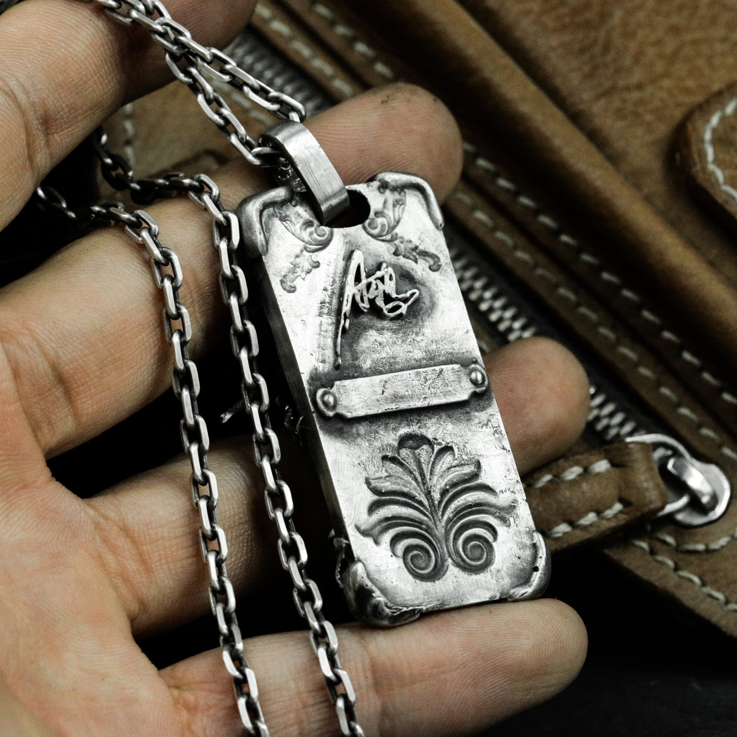 Horned Beast Pendant ¨C Handmade 925 Silver Occult Insignia Necklace