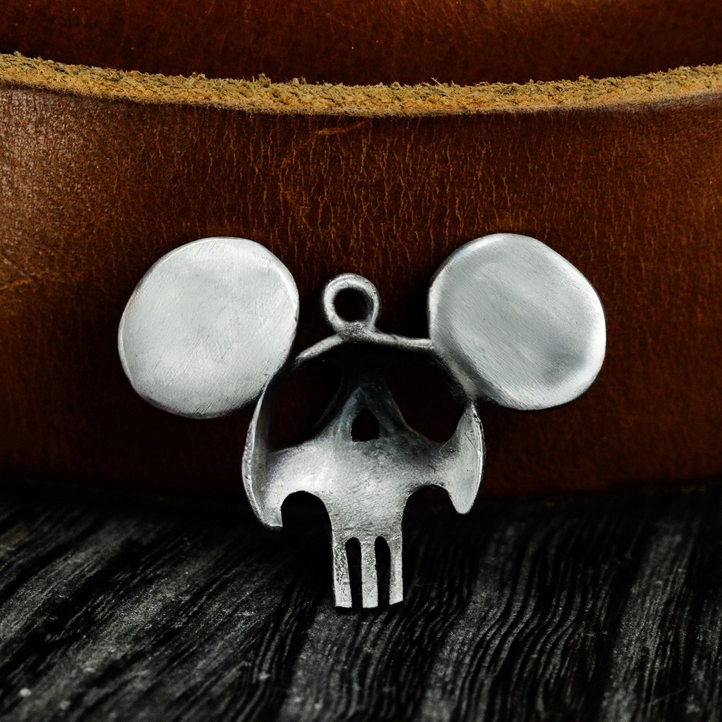 Cartoon Skull Pendant ¨C Handmade 925 Silver Necklace