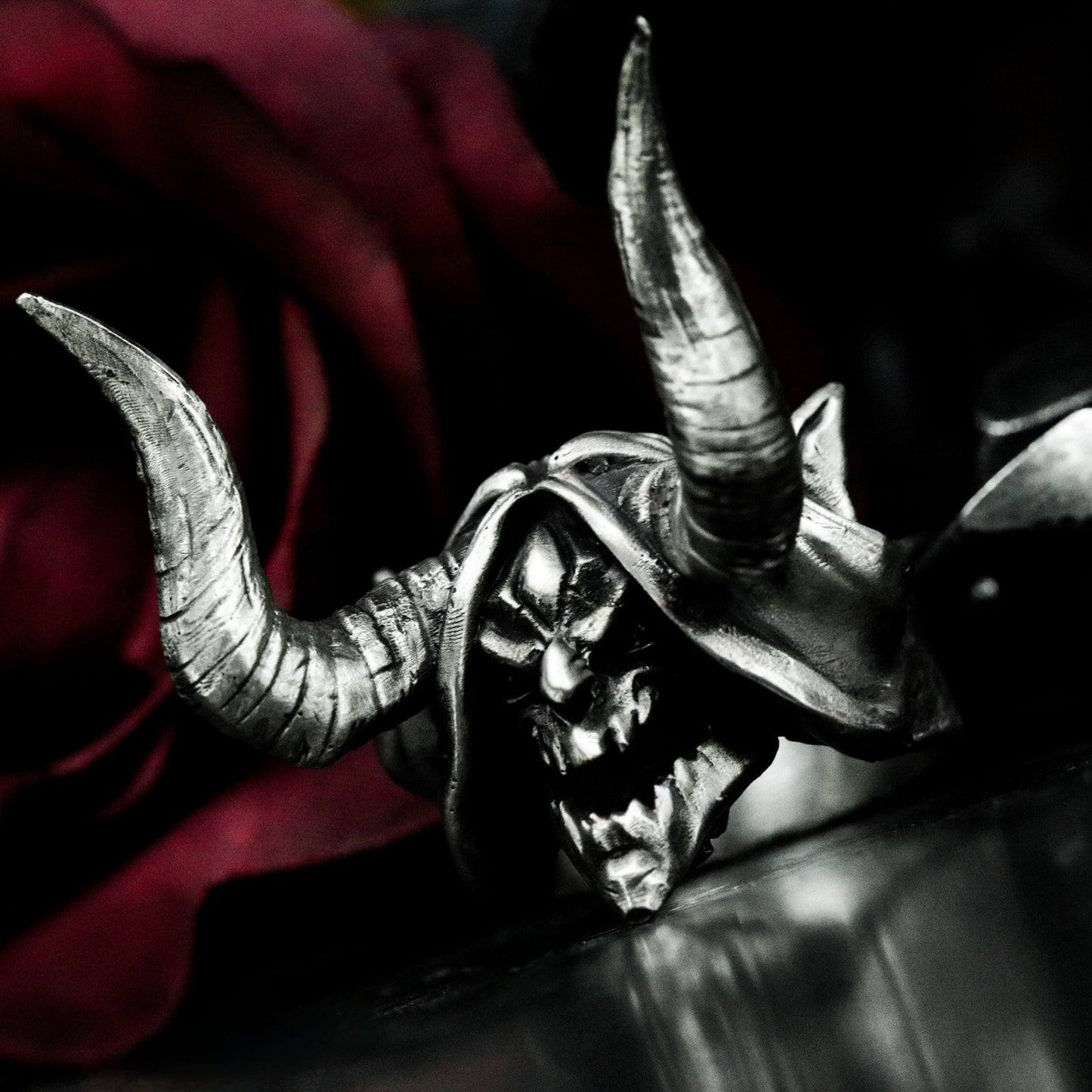Witch Skull Ritual Ring - 925 Silver Handmade