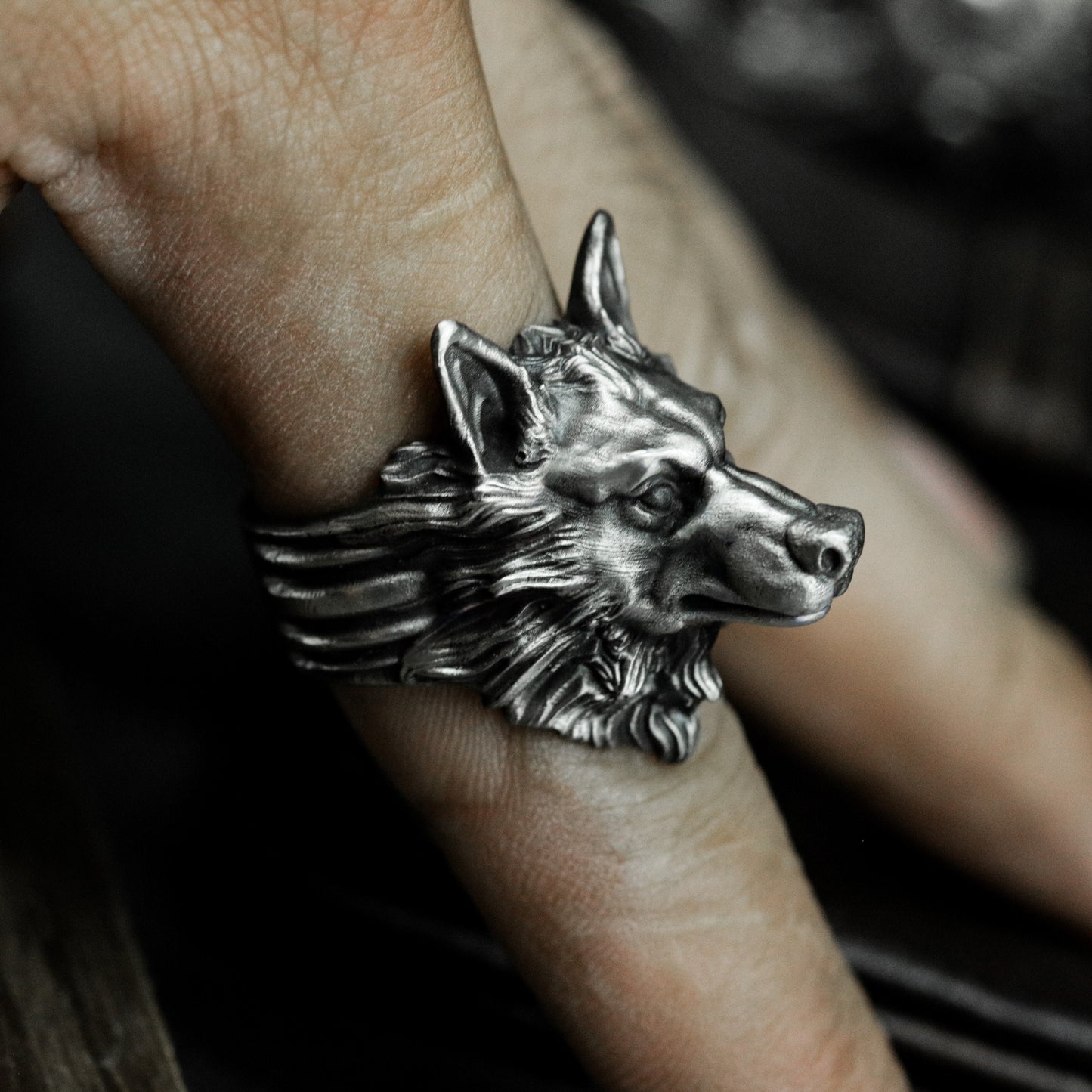 Wolf King Ring - 925 Silver Handmade