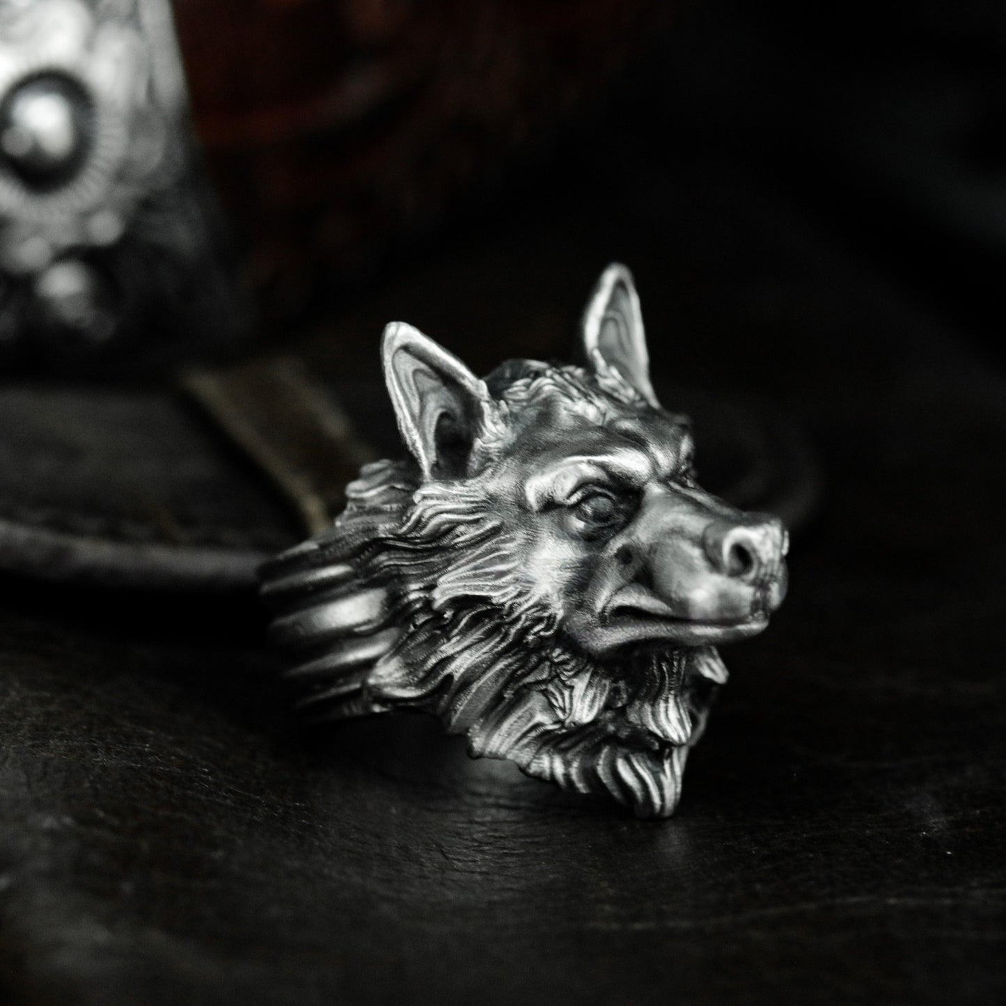 Wolf King Ring - 925 Silver Handmade