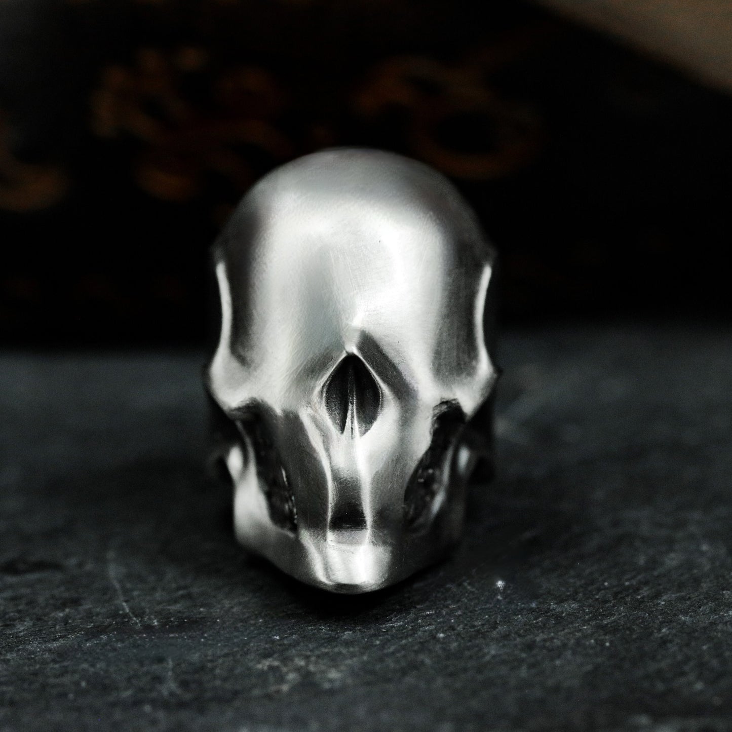 Flat Skull Ring ¨C 925 Silver Handmade