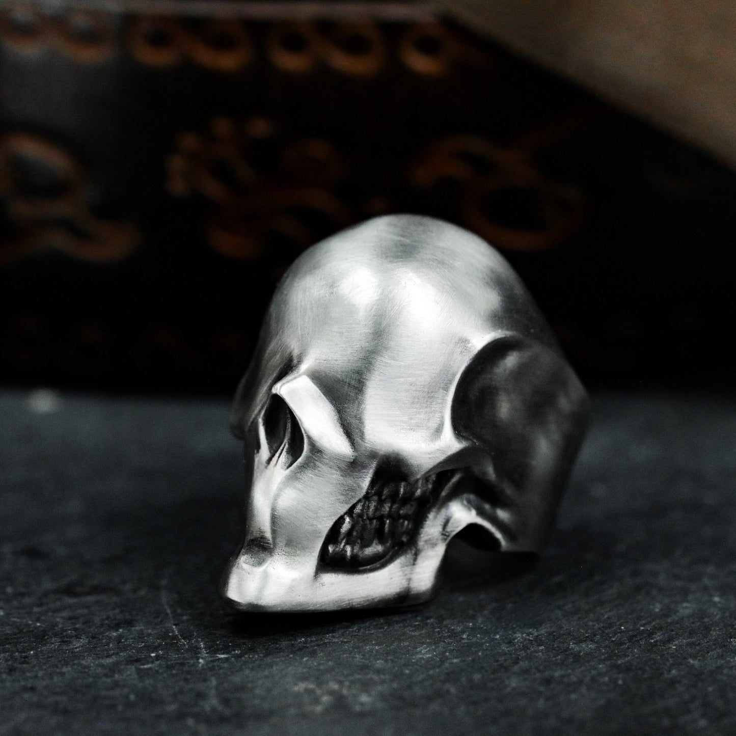 Flat Skull Ring ¨C 925 Silver Handmade