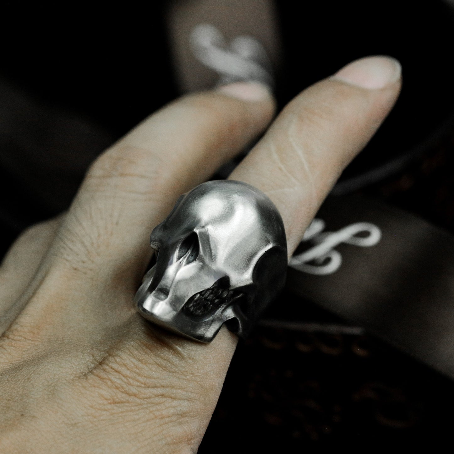 Flat Skull Ring ¨C 925 Silver Handmade