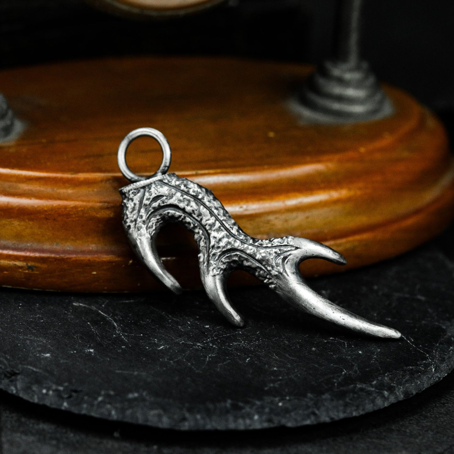 Descending Raven Pendant ¨C 925 Silver Handmade